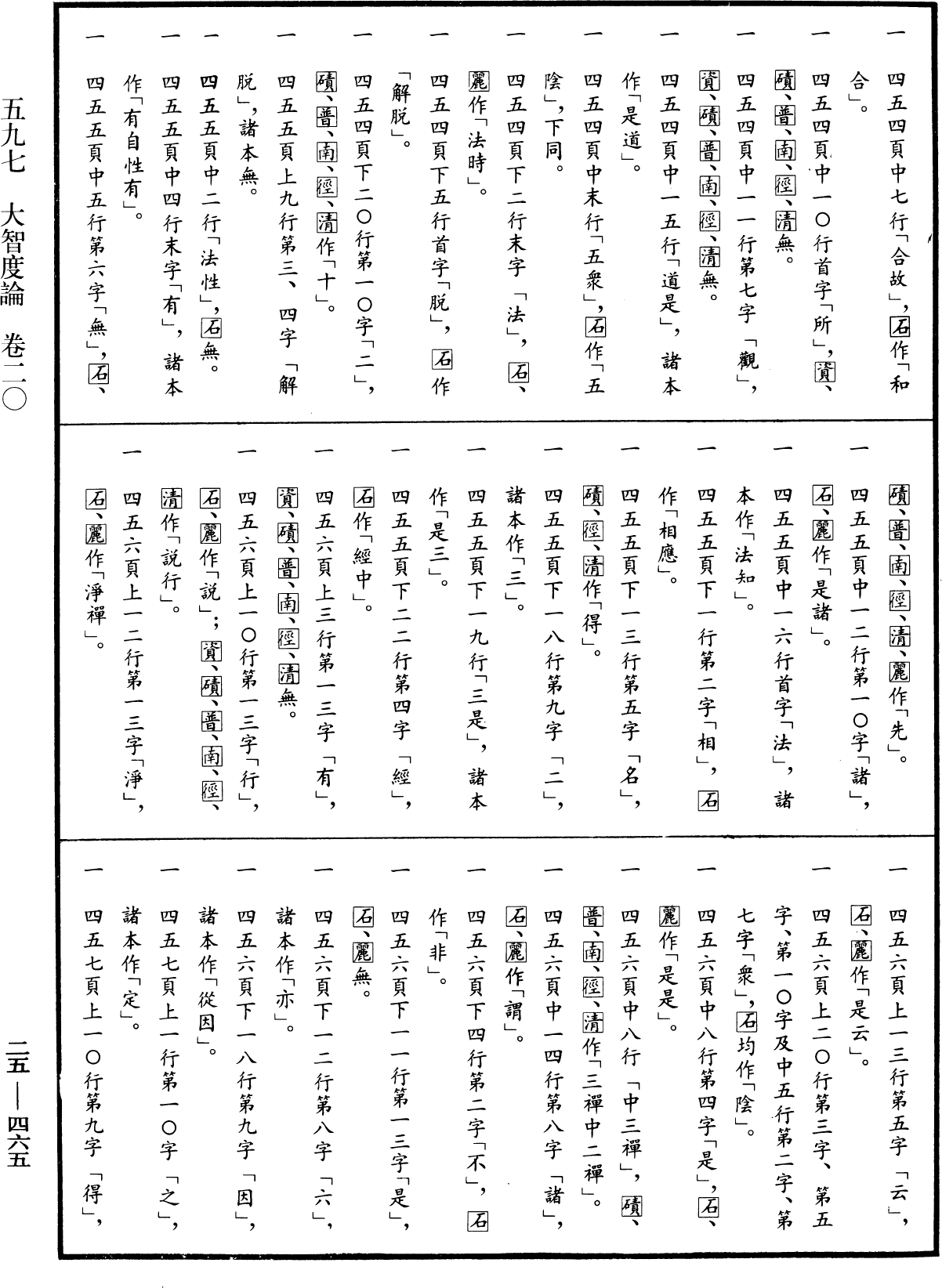 大智度論《中華大藏經》_第25冊_第465頁