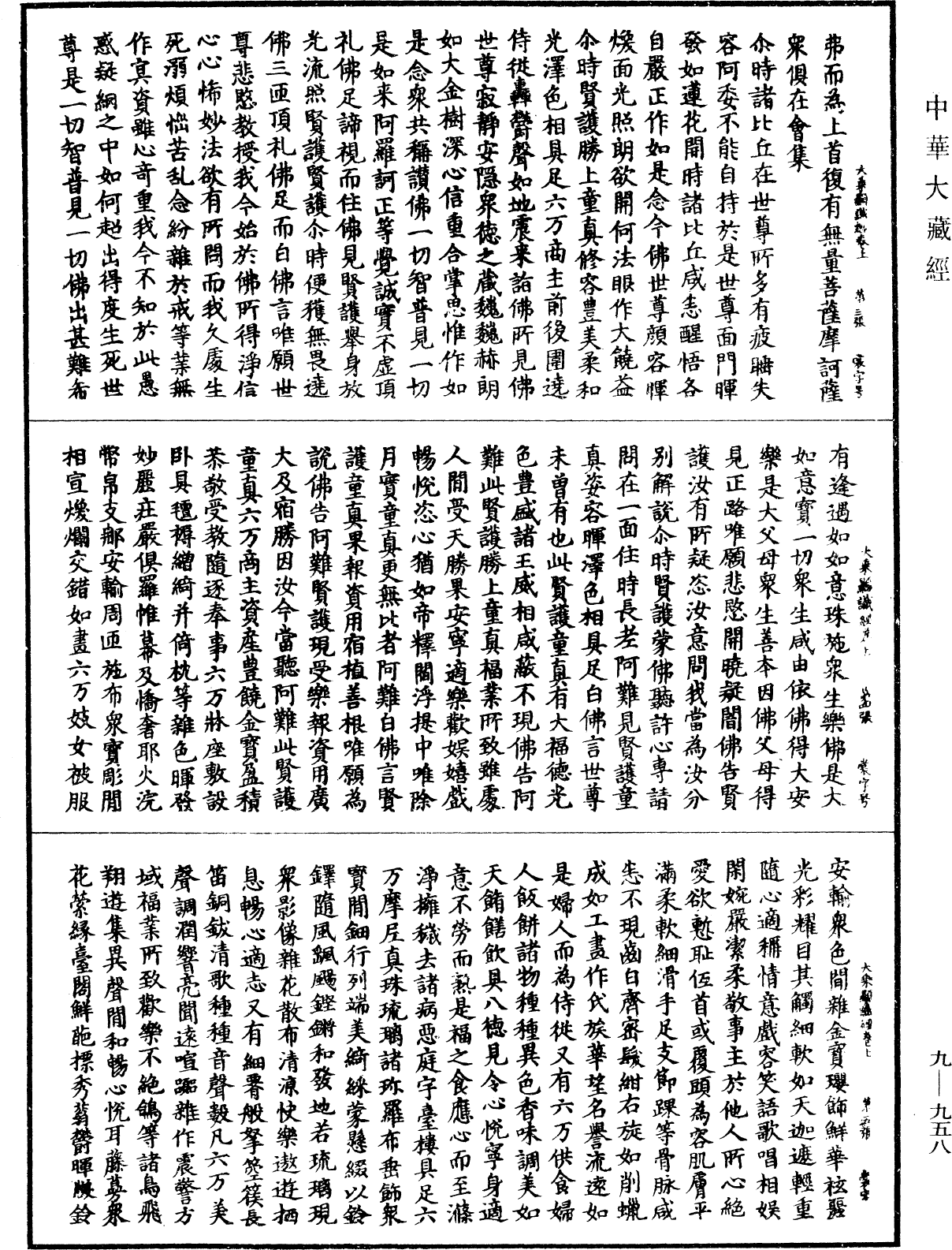 大乘顯識經《中華大藏經》_第9冊_第0958頁