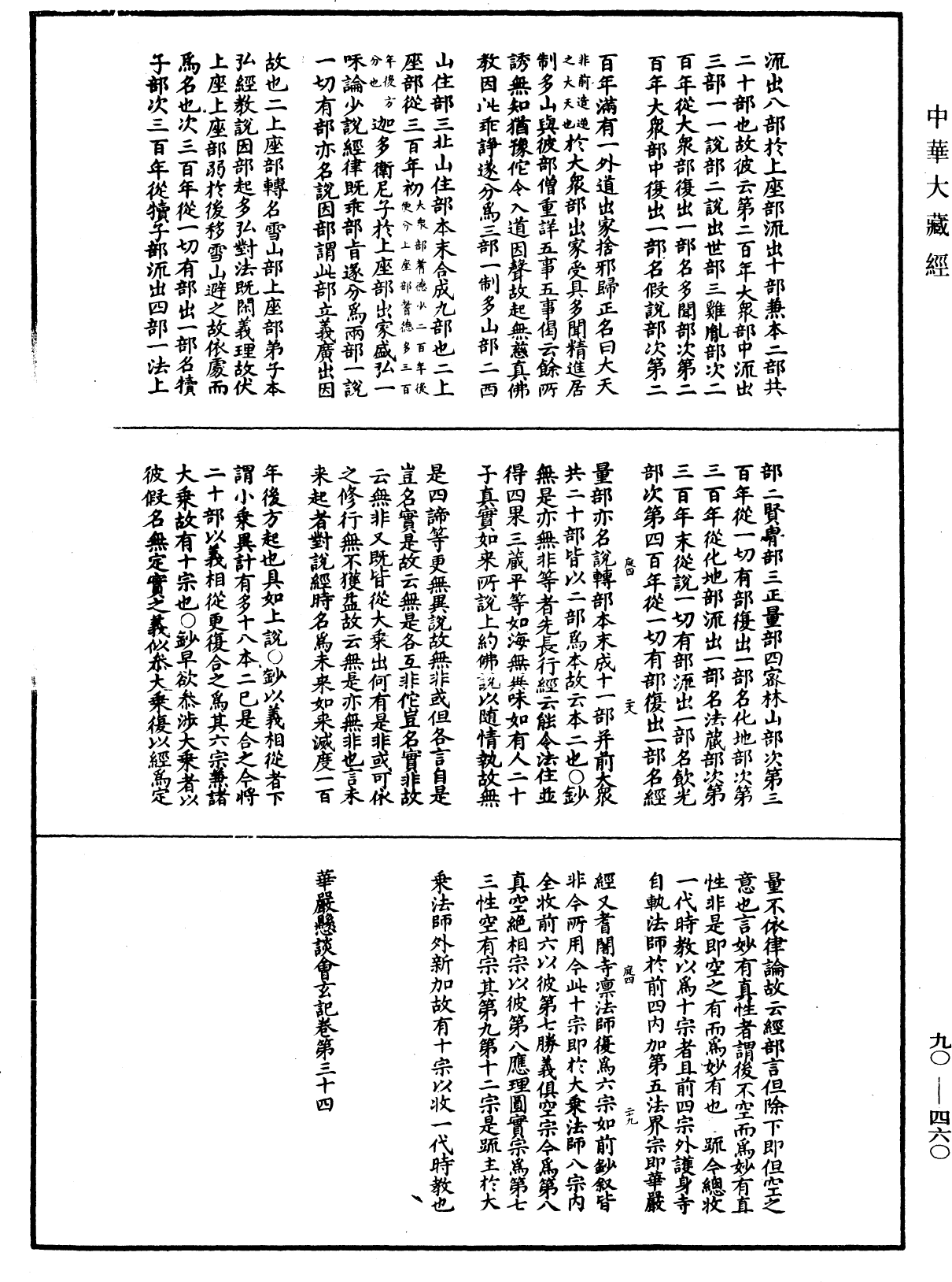 华严悬谈会玄记《中华大藏经》_第90册_第460页