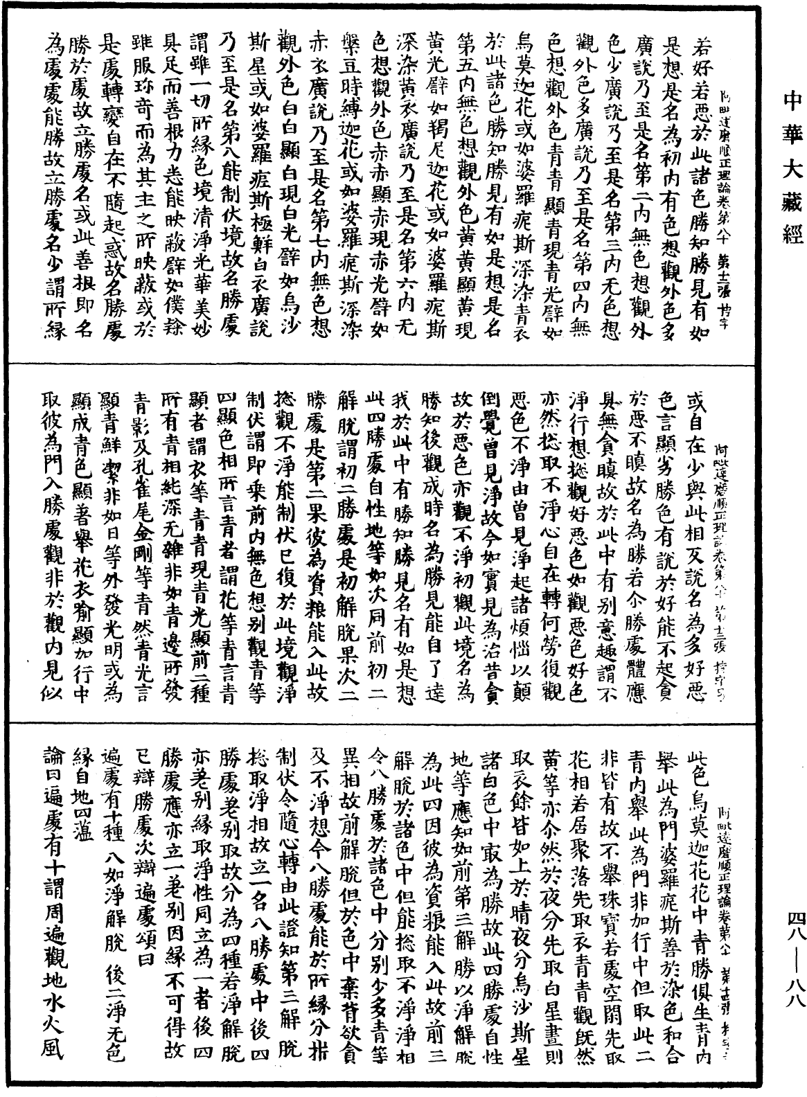 阿毗達磨順正理論《中華大藏經》_第48冊_第0088頁