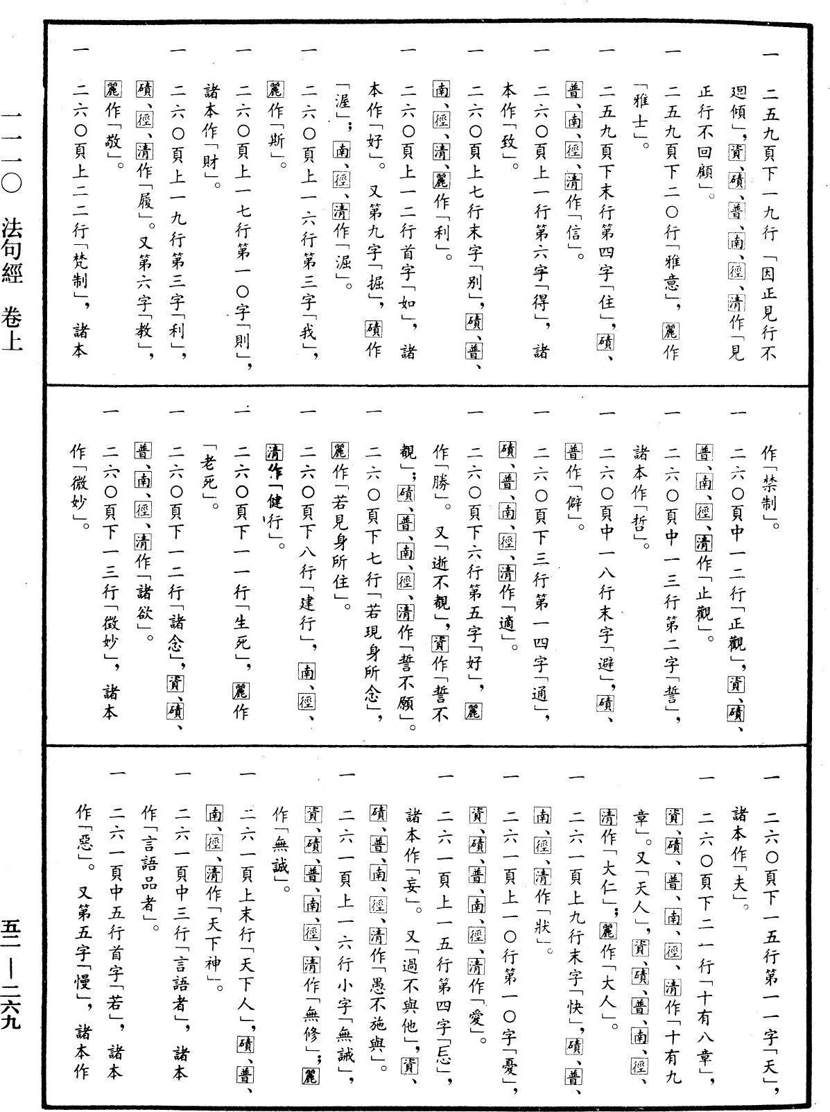 法句經《中華大藏經》_第52冊_第269頁