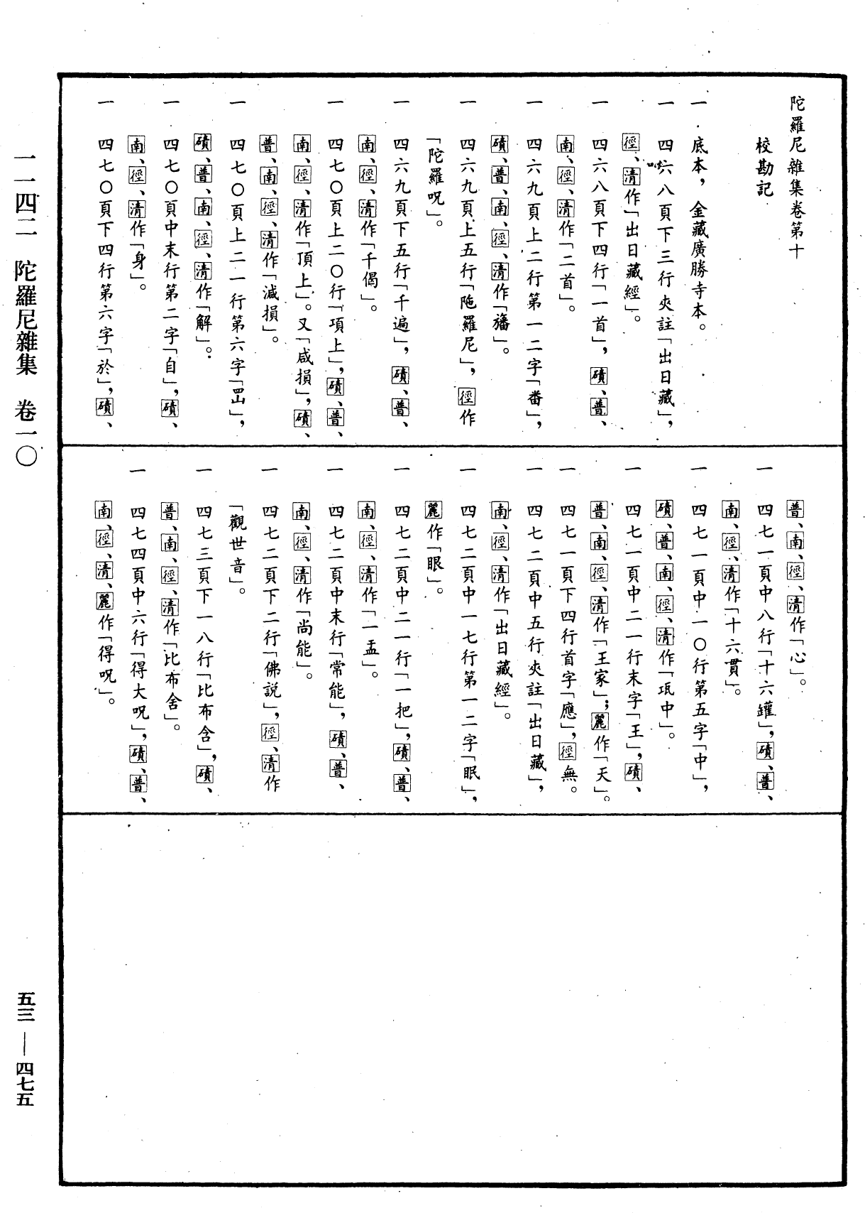 陀羅尼雜集《中華大藏經》_第53冊_第475頁10