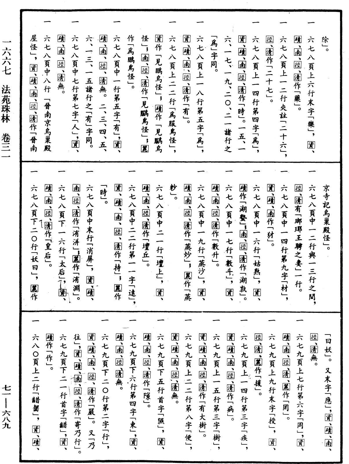 法苑珠林《中華大藏經》_第71冊_第689頁