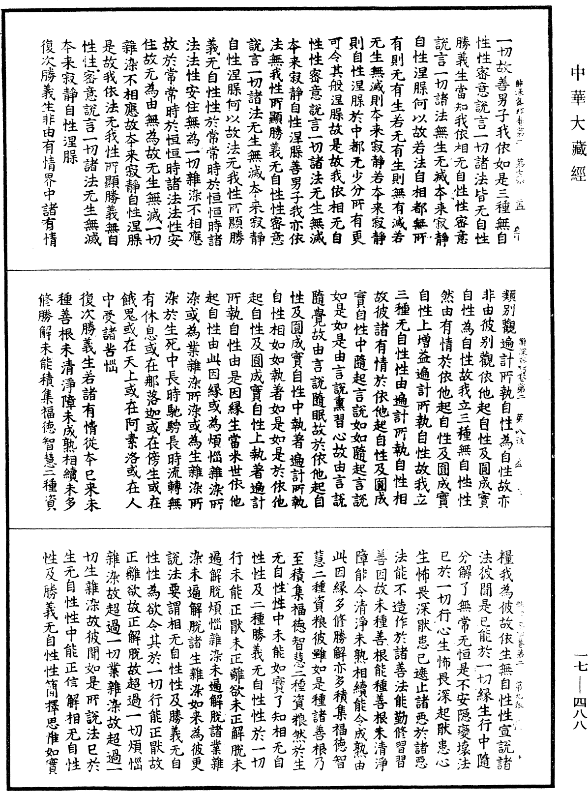 解深密經《中華大藏經》_第17冊_第488頁