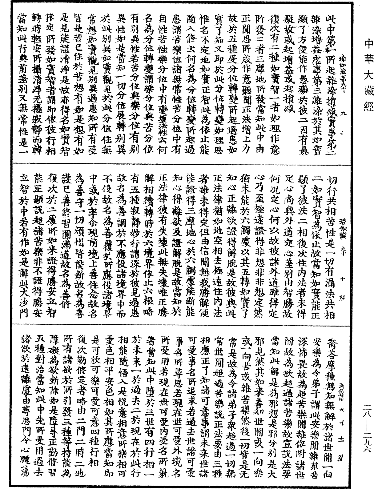 瑜伽師地論《中華大藏經》_第28冊_第0296頁