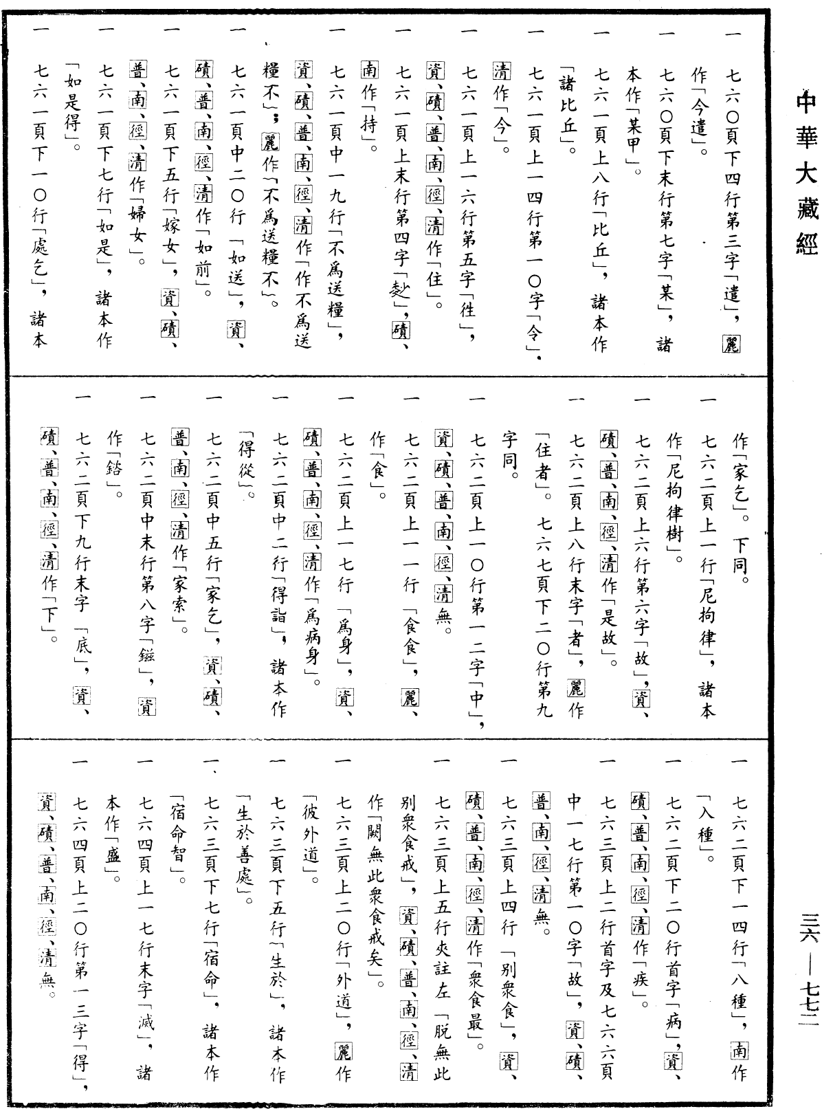 摩訶僧祇律《中華大藏經》_第36冊_第0772頁