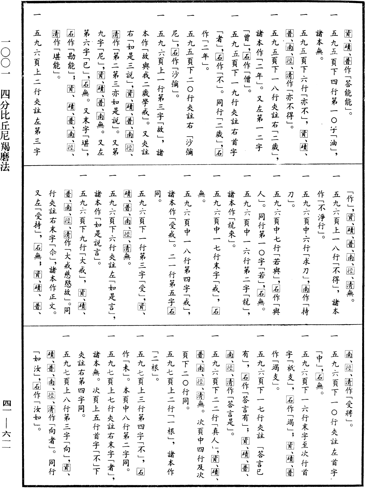 四分比丘尼羯磨法《中華大藏經》_第41冊_第611頁