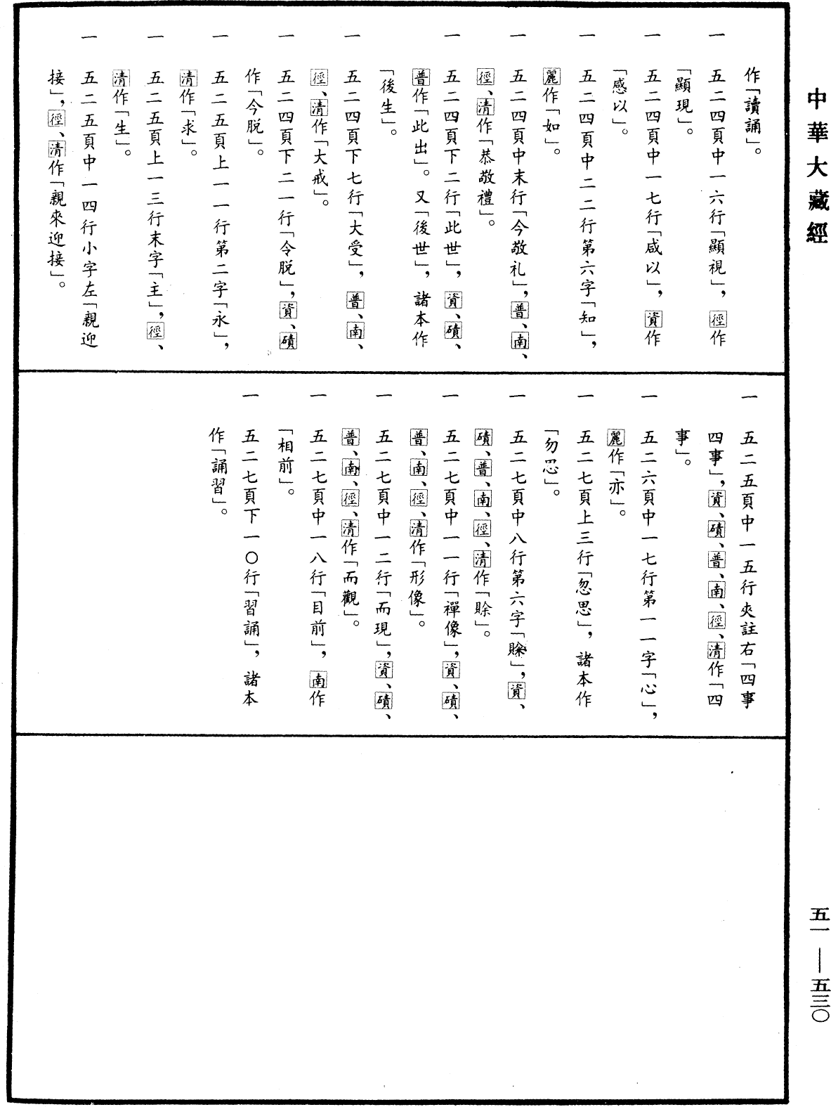 大乘修行菩薩行門諸經要集《中華大藏經》_第51冊_第530頁3