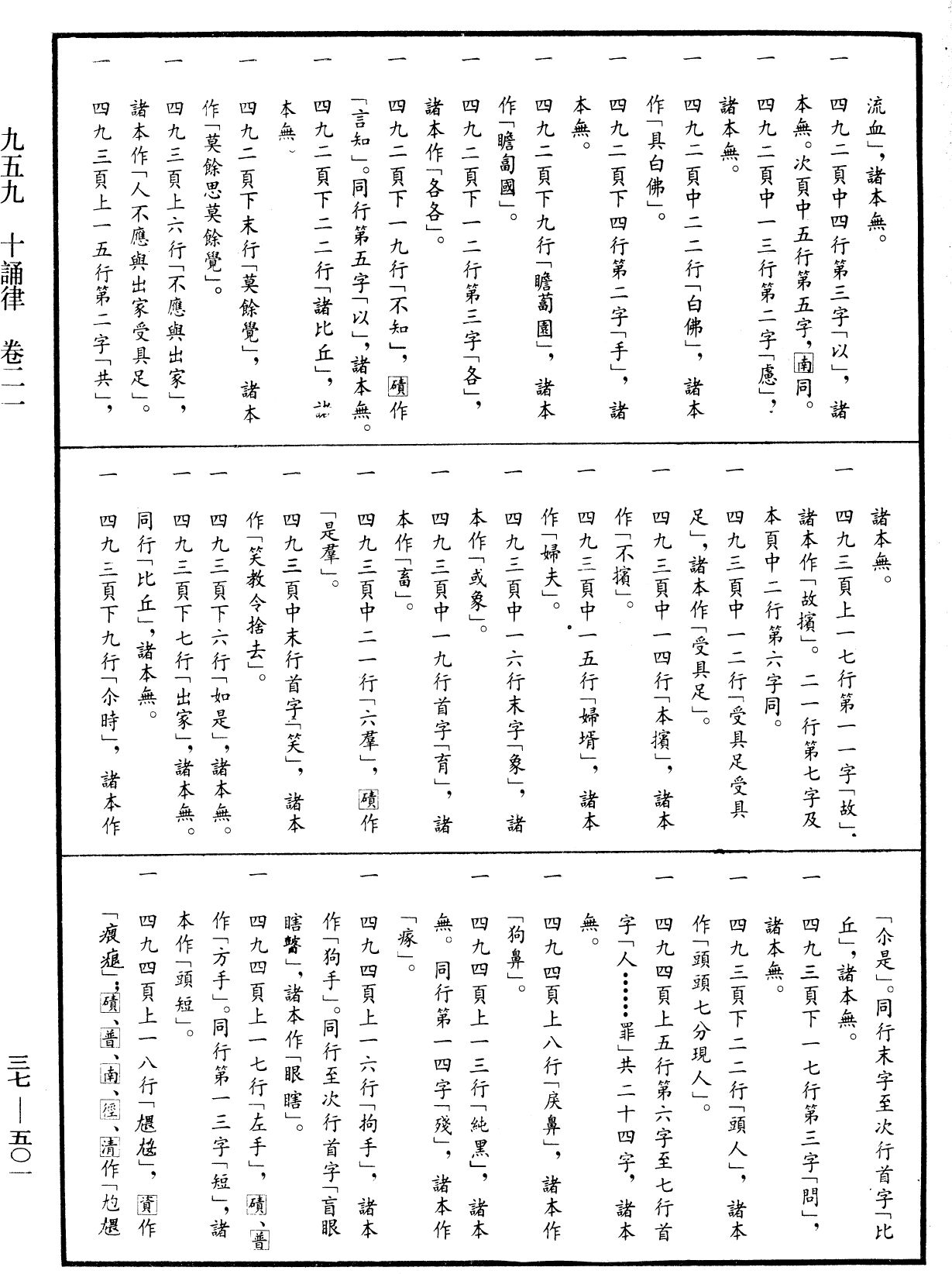 十誦律《中華大藏經》_第37冊_第501頁