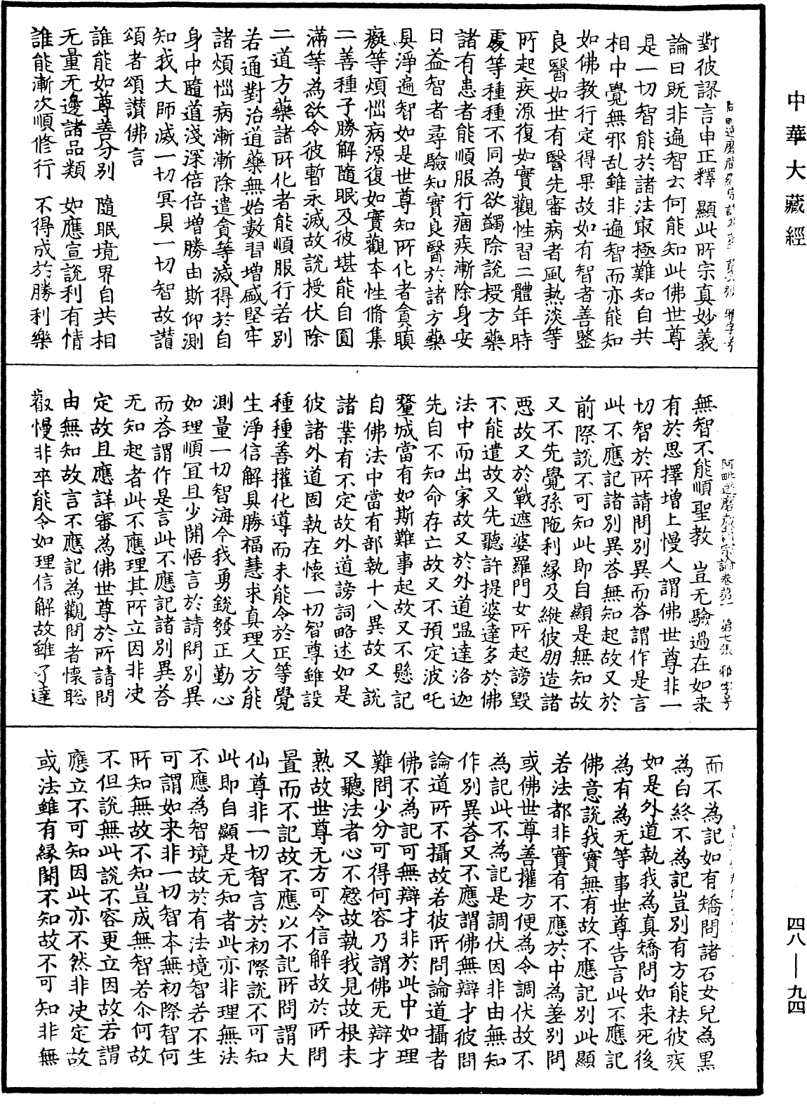 阿毗達磨藏顯宗論《中華大藏經》_第48冊_第0094頁