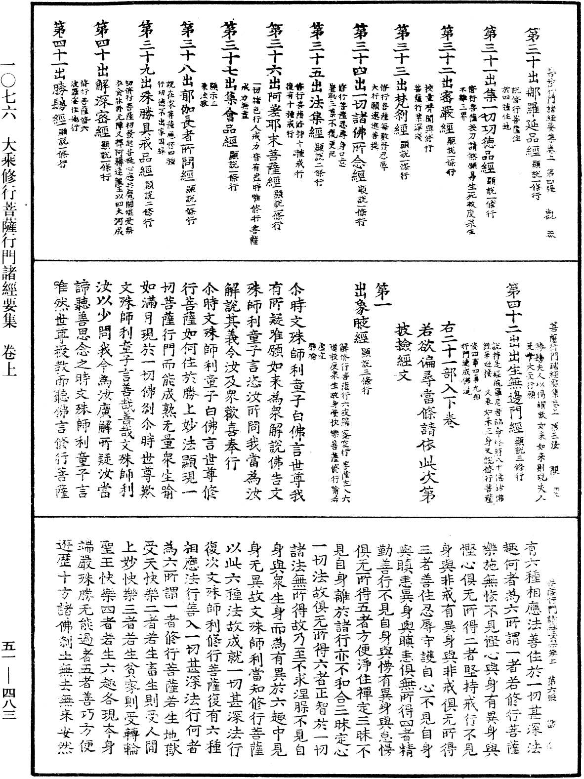 大乘修行菩薩行門諸經要集《中華大藏經》_第51冊_第483頁