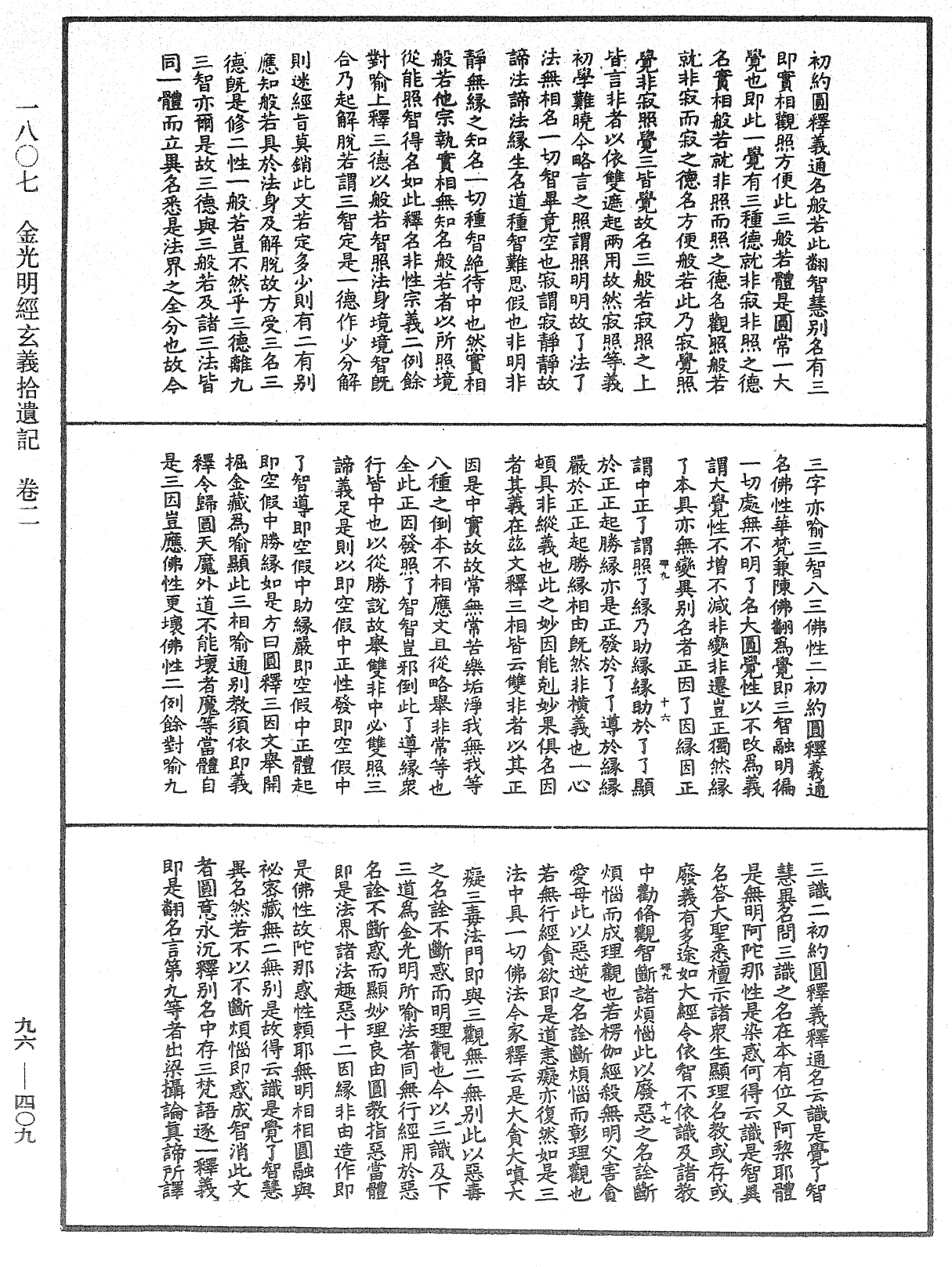 金光明經玄義拾遺記《中華大藏經》_第96冊_第409頁