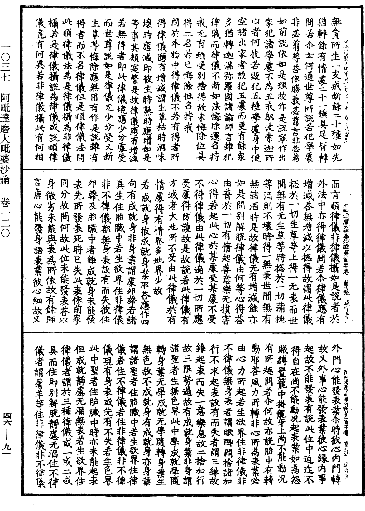 阿毗達磨大毗婆沙論《中華大藏經》_第46冊_第0091頁