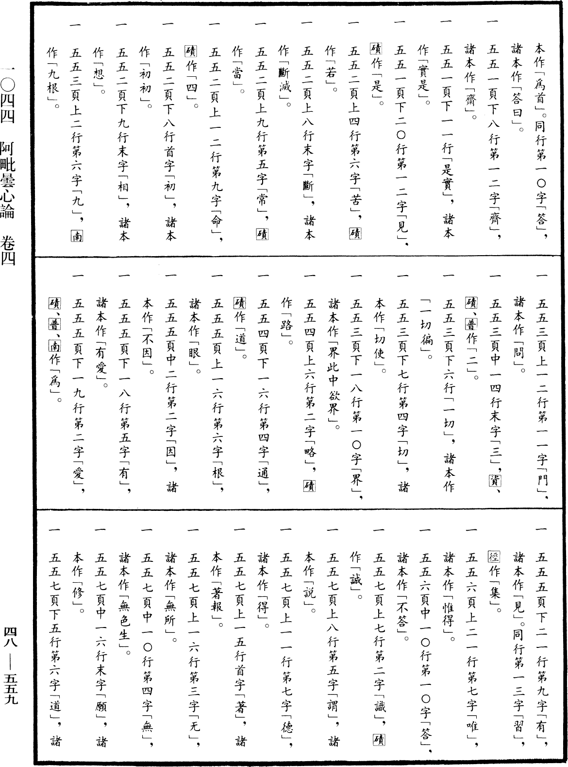 阿毗曇心論《中華大藏經》_第48冊_第0559頁