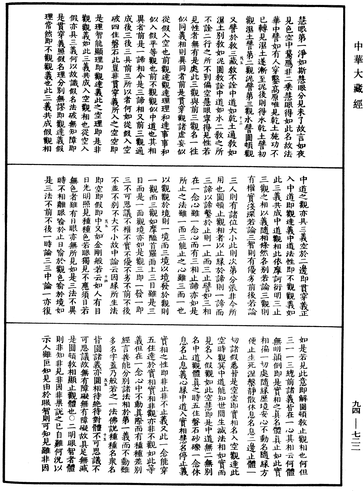 摩訶止觀《中華大藏經》_第94冊_第722頁