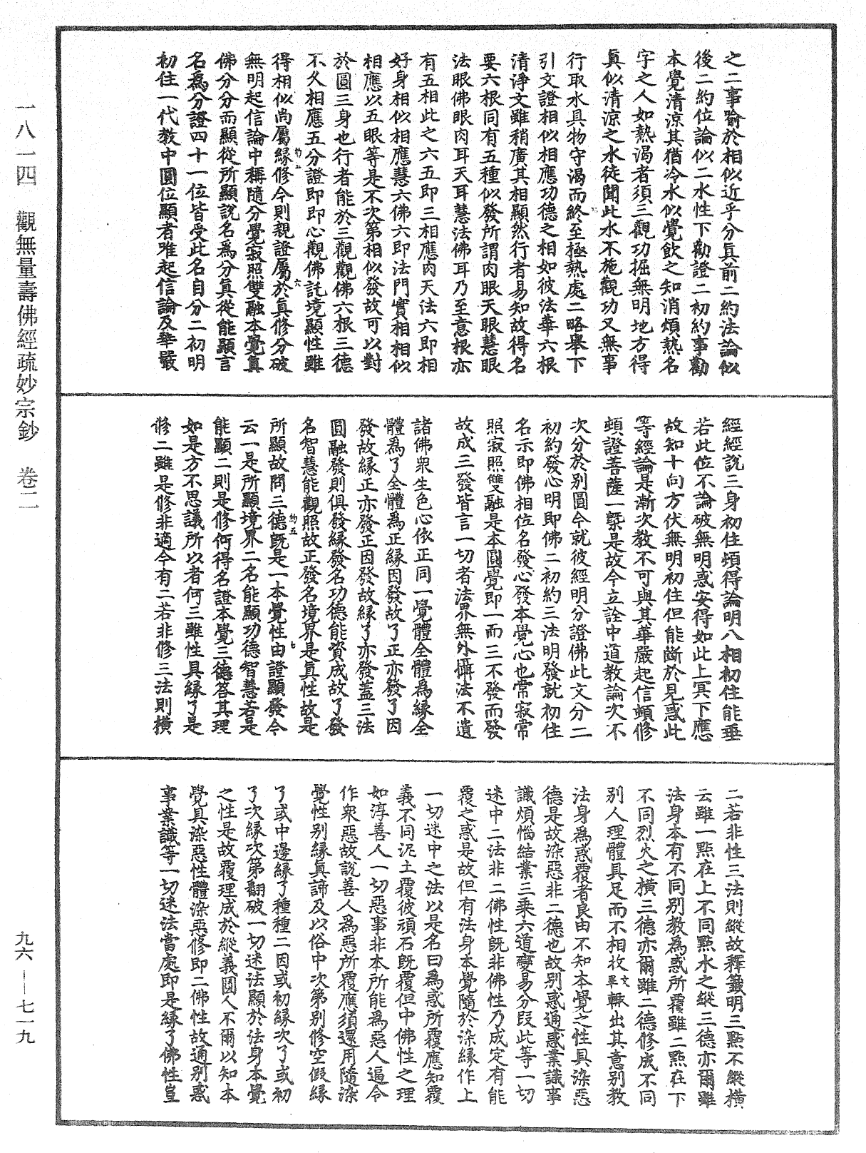 觀無量壽佛經疏妙宗鈔《中華大藏經》_第96冊_第719頁