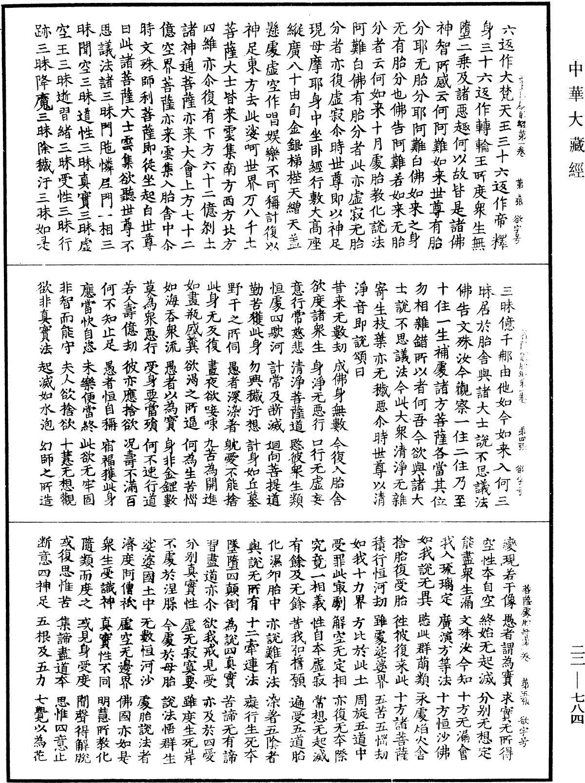 菩薩處胎經《中華大藏經》_第22冊_第784頁