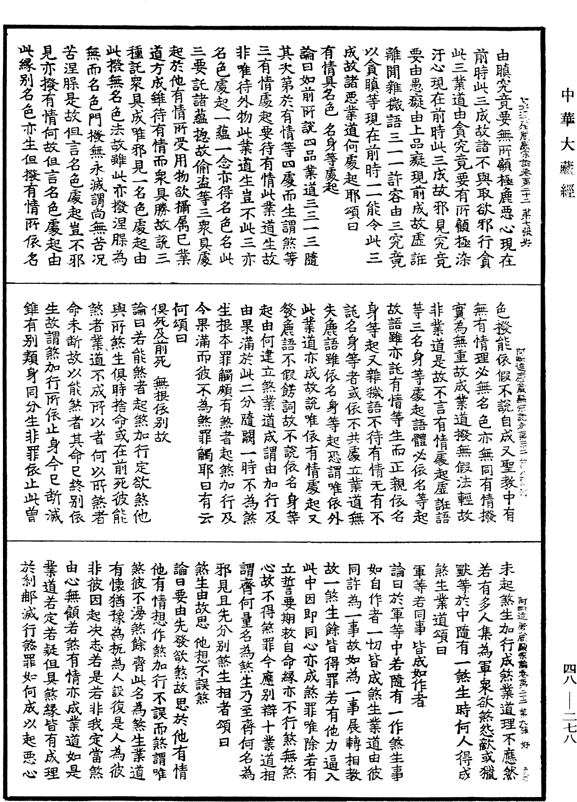 阿毗達磨藏顯宗論《中華大藏經》_第48冊_第0278頁