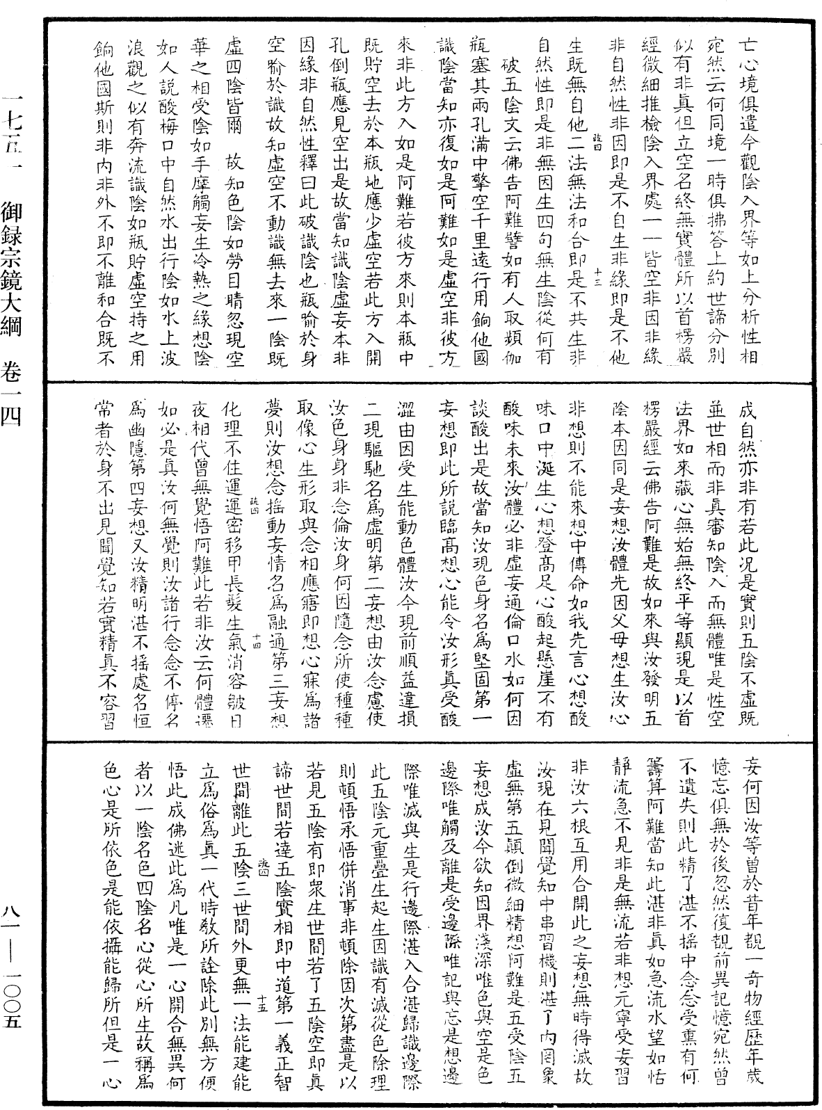 御錄宗鏡大綱《中華大藏經》_第81冊_第1005頁