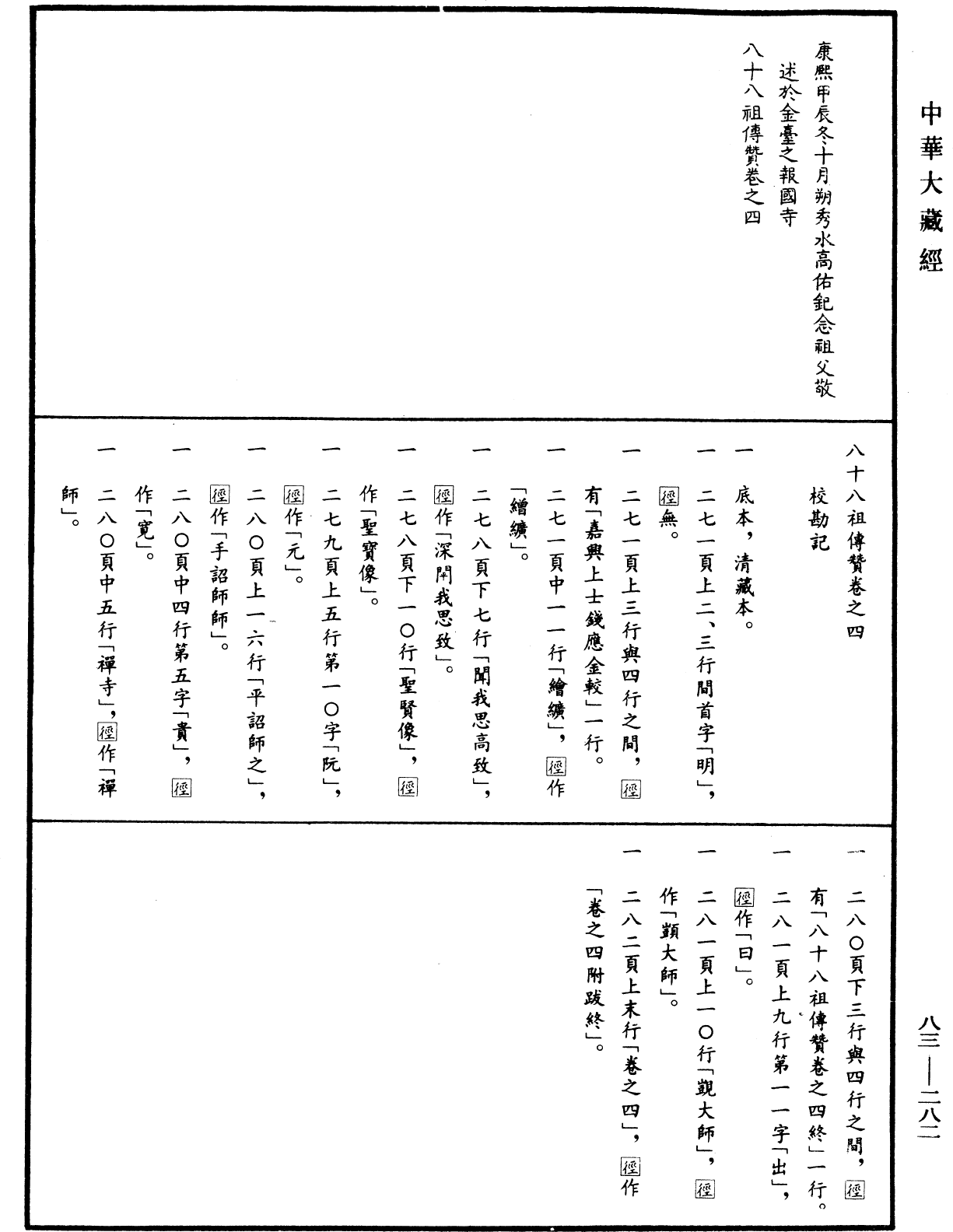 八十八祖傳贊《中華大藏經》_第83冊_第0282頁