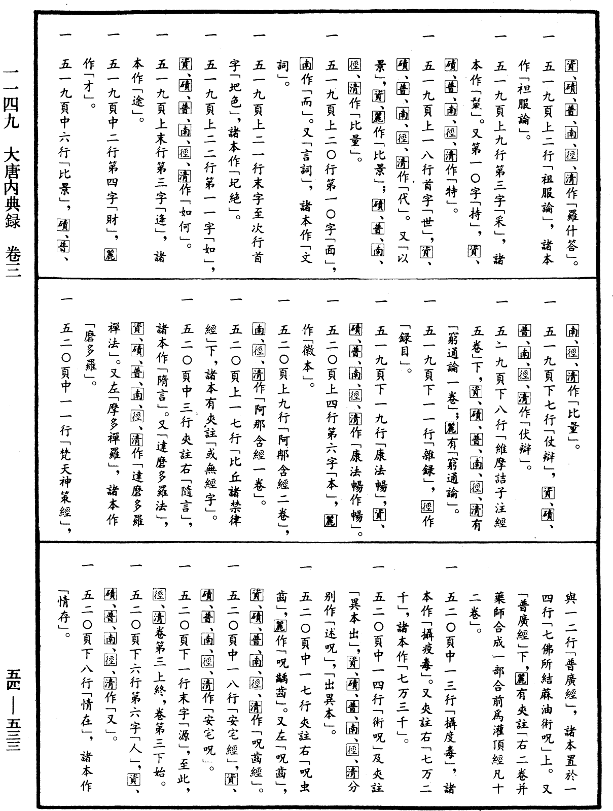 大唐內典錄《中華大藏經》_第54冊_第533頁