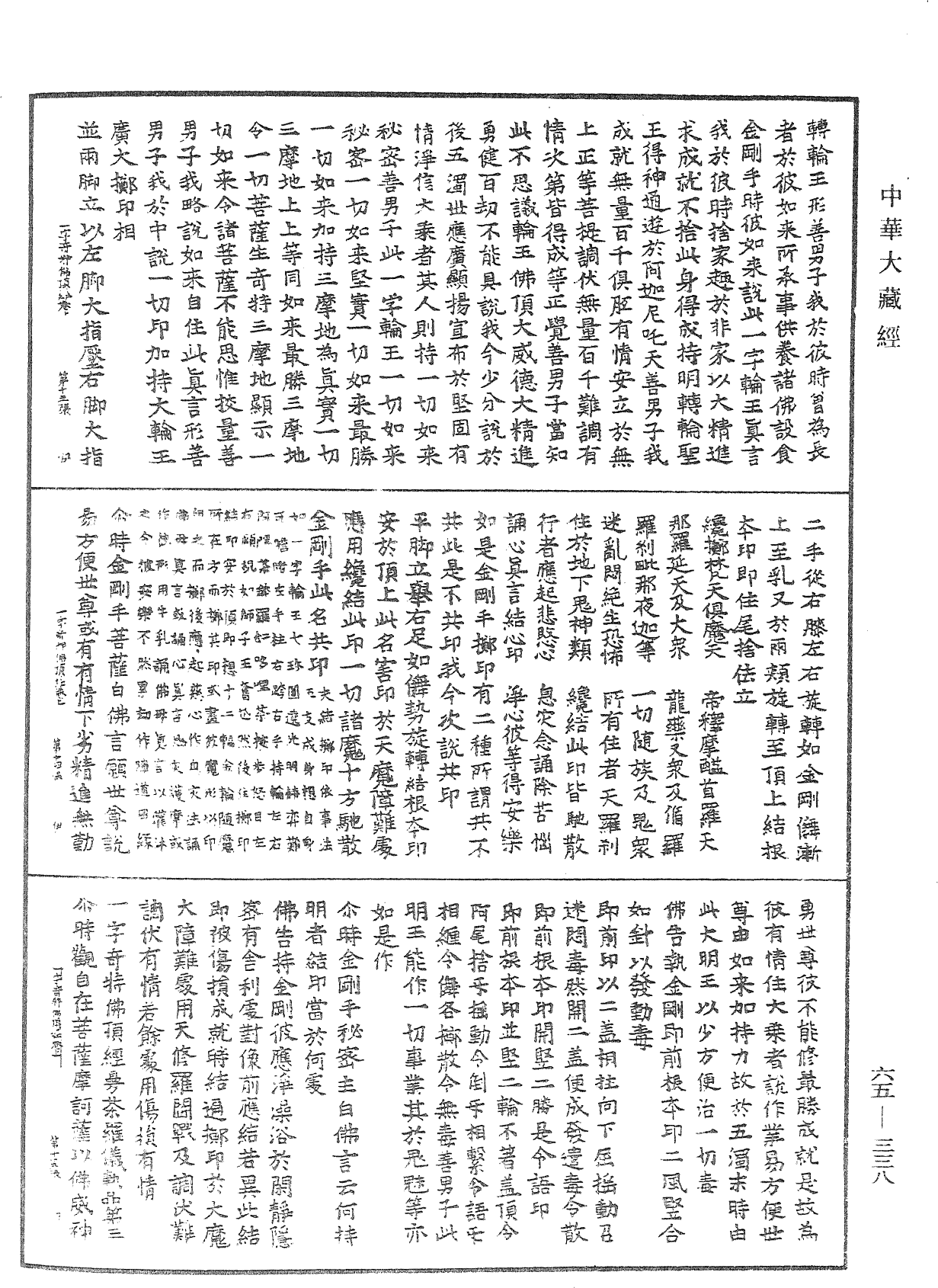 一字奇特佛頂經《中華大藏經》_第65冊_第0338頁