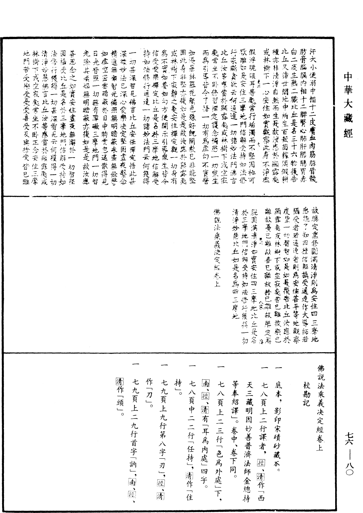 佛說法乘義決定經《中華大藏經》_第76冊_第080頁