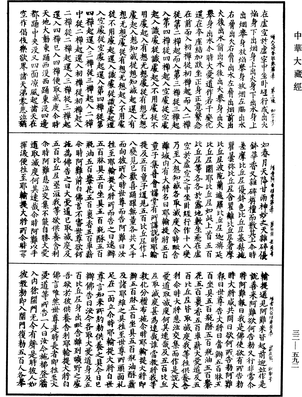 增壹阿含經《中華大藏經》_第32冊_第0592頁