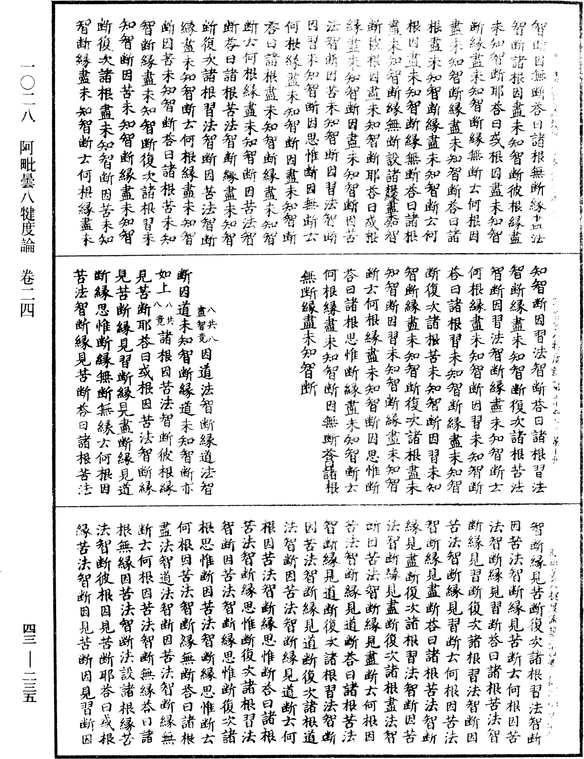 阿毗曇八犍度論《中華大藏經》_第43冊_第235頁