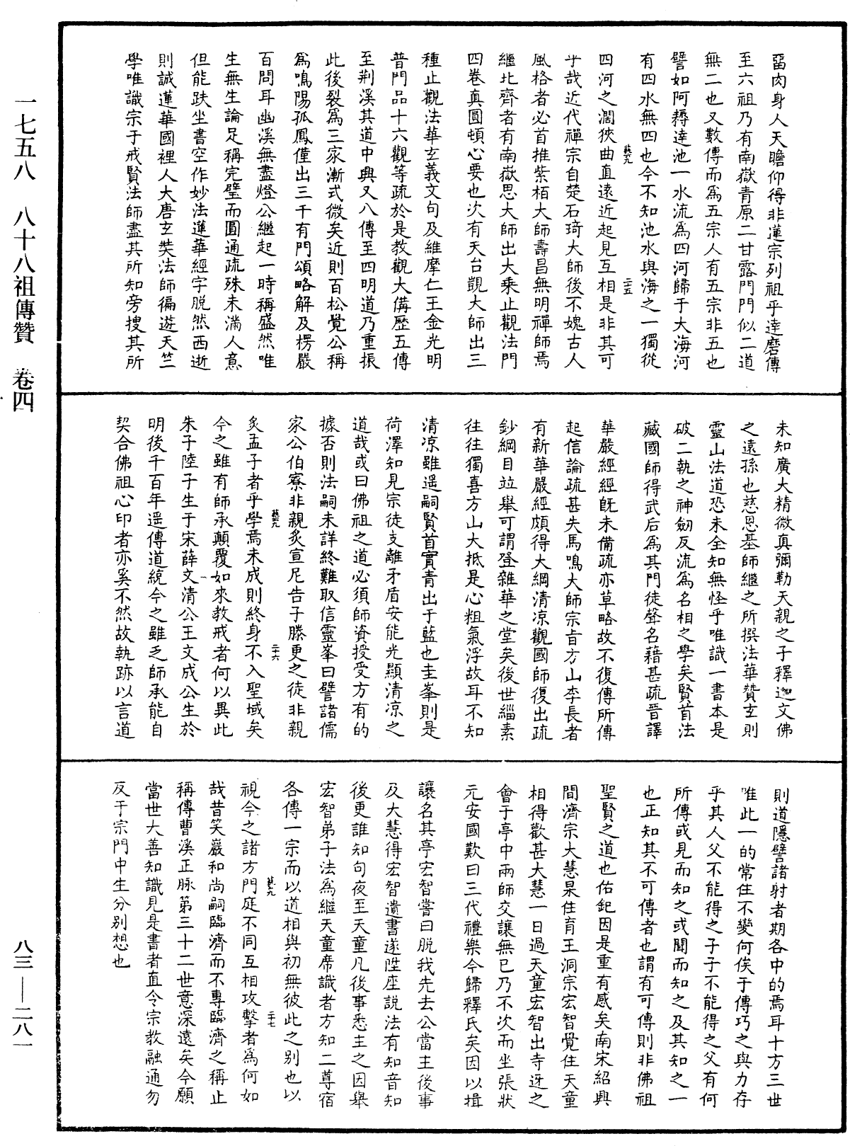 八十八祖傳贊《中華大藏經》_第83冊_第0281頁