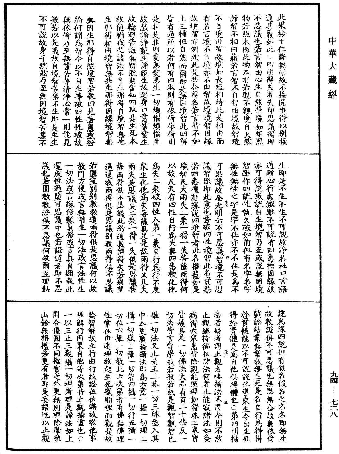 摩訶止觀《中華大藏經》_第94冊_第728頁