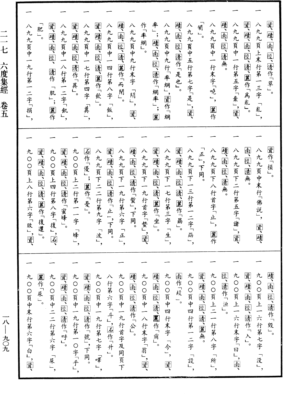 六度集經《中華大藏經》_第18冊_第909頁