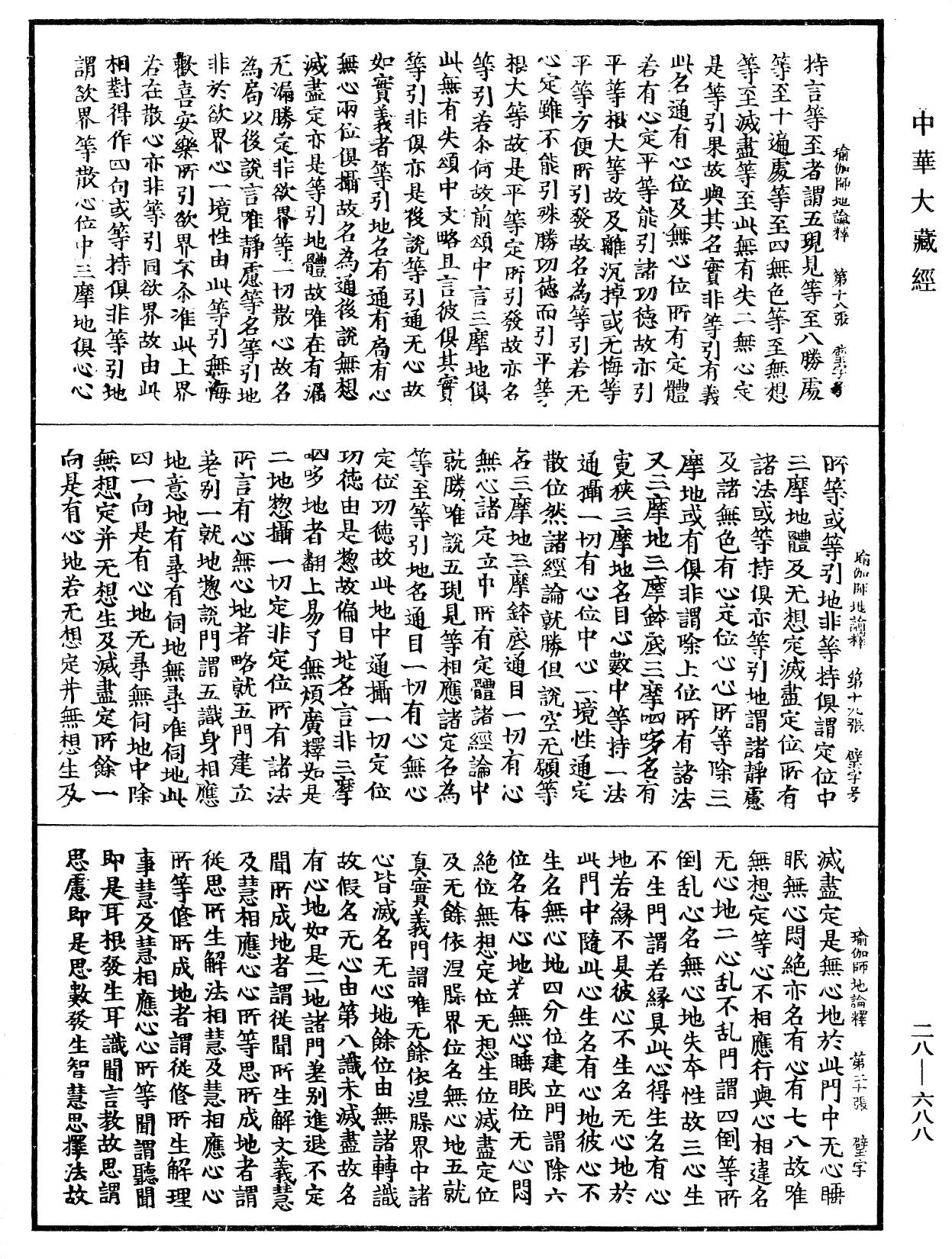 瑜伽師地論釋《中華大藏經》_第28冊_第0688頁