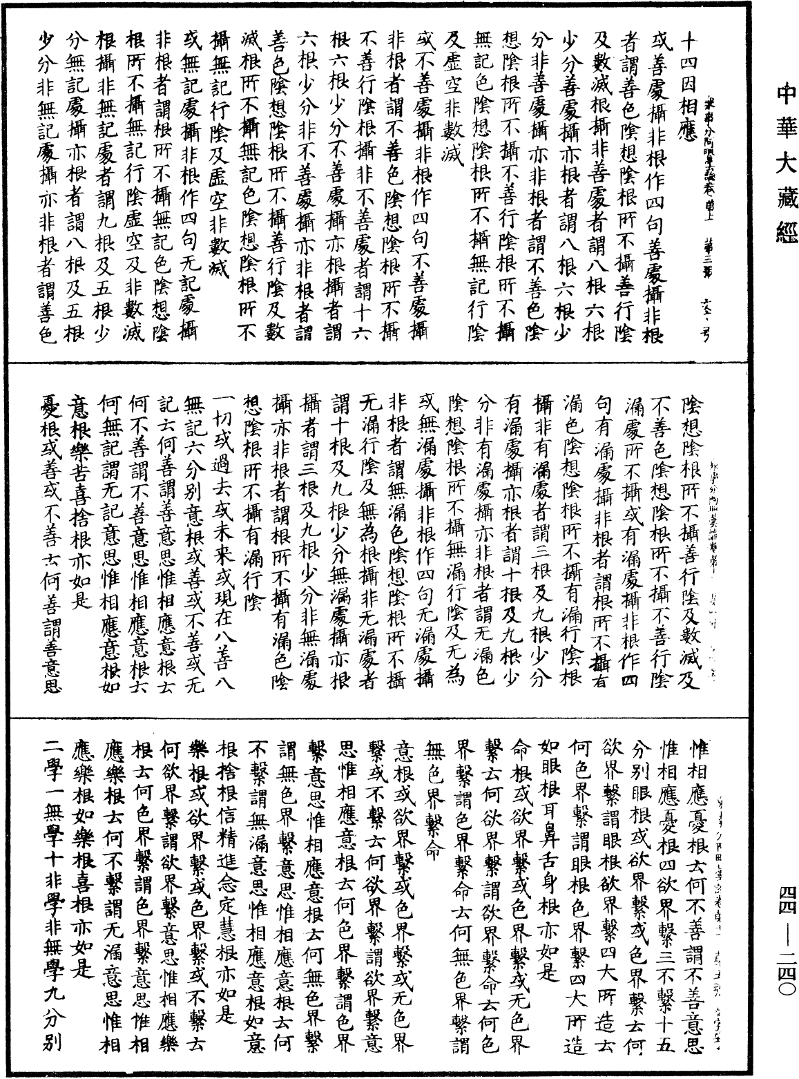 眾事分阿毗曇論《中華大藏經》_第44冊_第0240頁