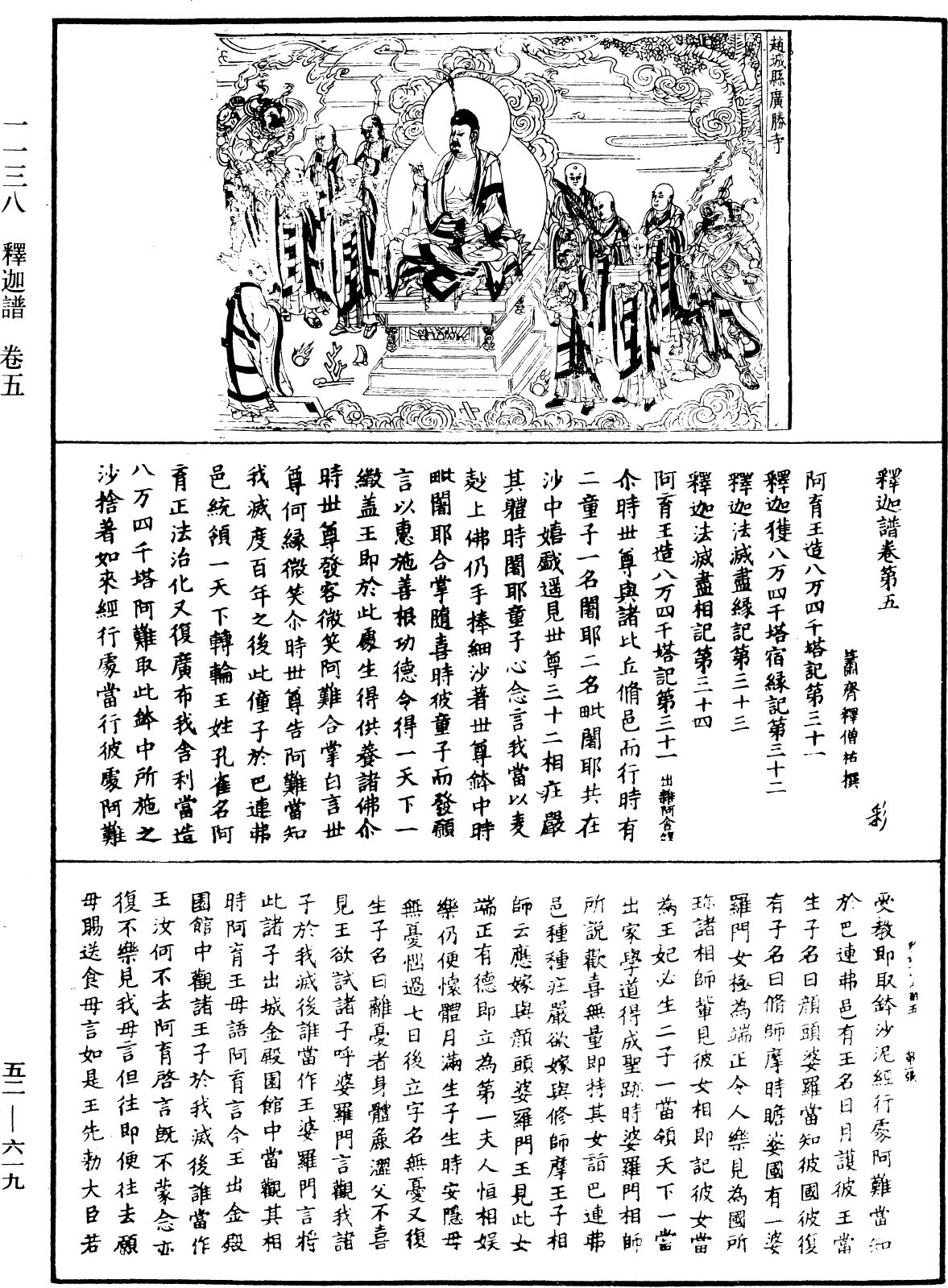 釋迦譜《中華大藏經》_第52冊_第619頁