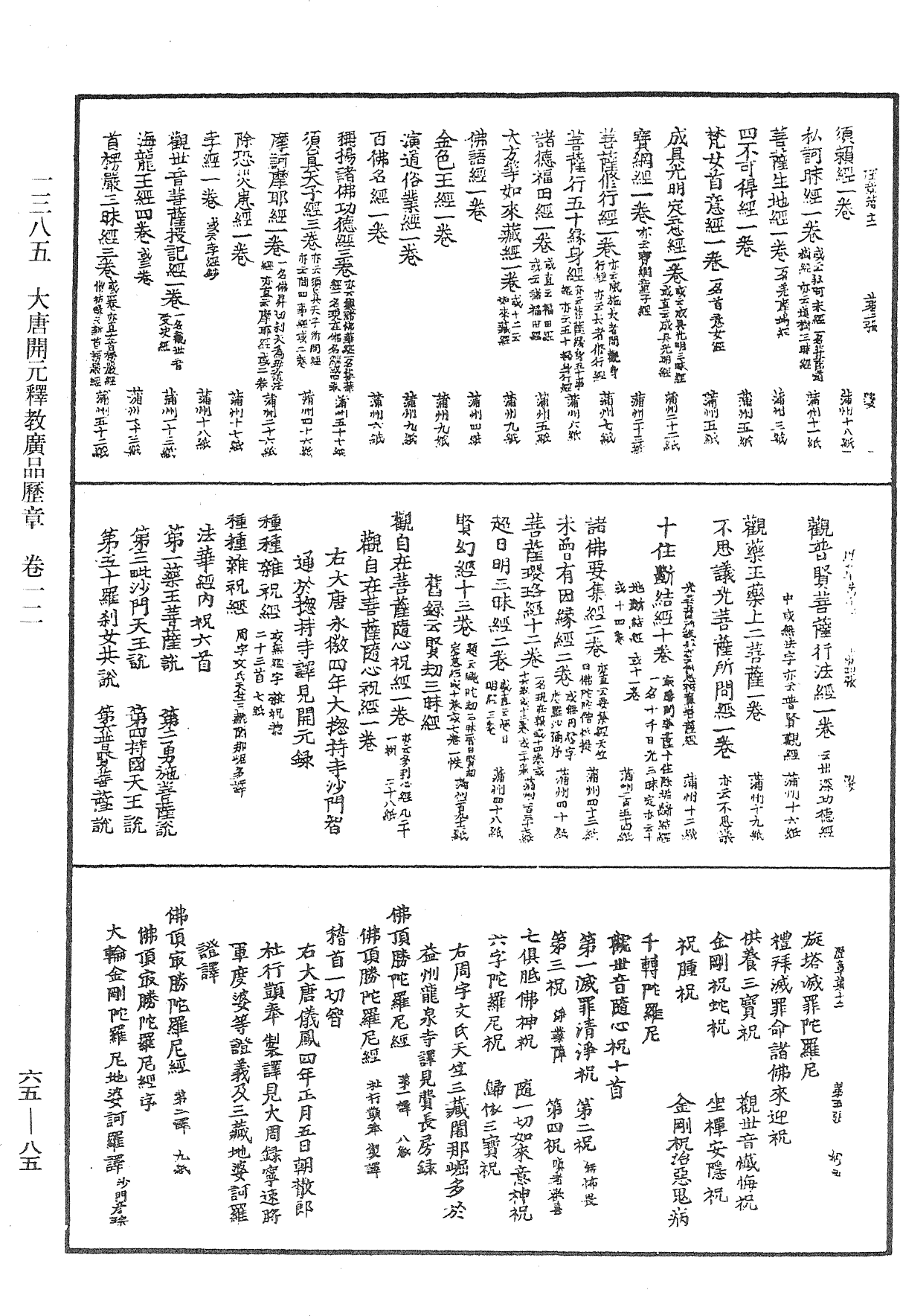 大唐開元釋教廣品歷章《中華大藏經》_第65冊_第0085頁