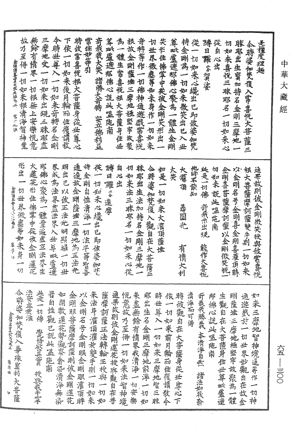 金刚顶一切如来真实摄大乘现证大教王经《中华大藏经》_第65册_第0300页