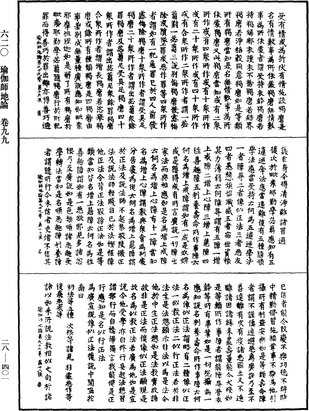 瑜伽師地論《中華大藏經》_第28冊_第0401頁