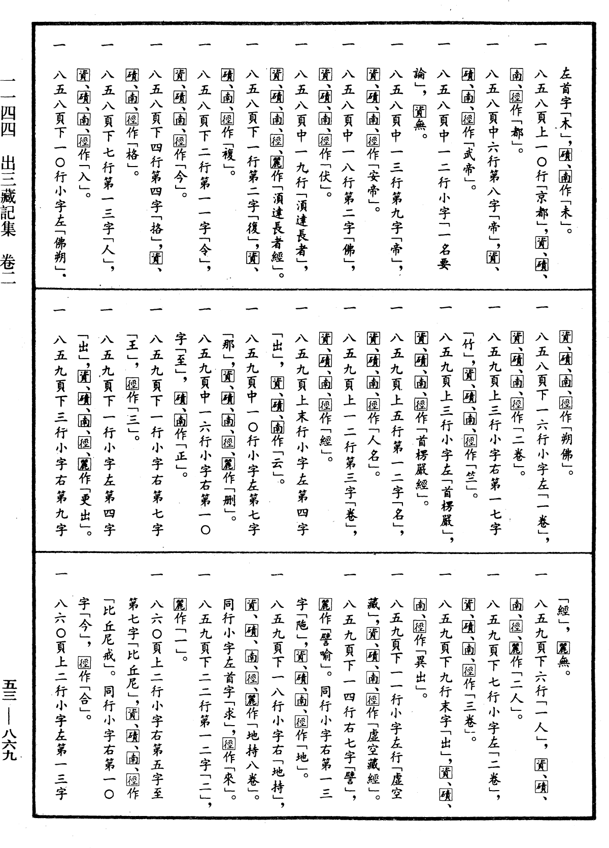 出三藏記集《中華大藏經》_第53冊_第869頁