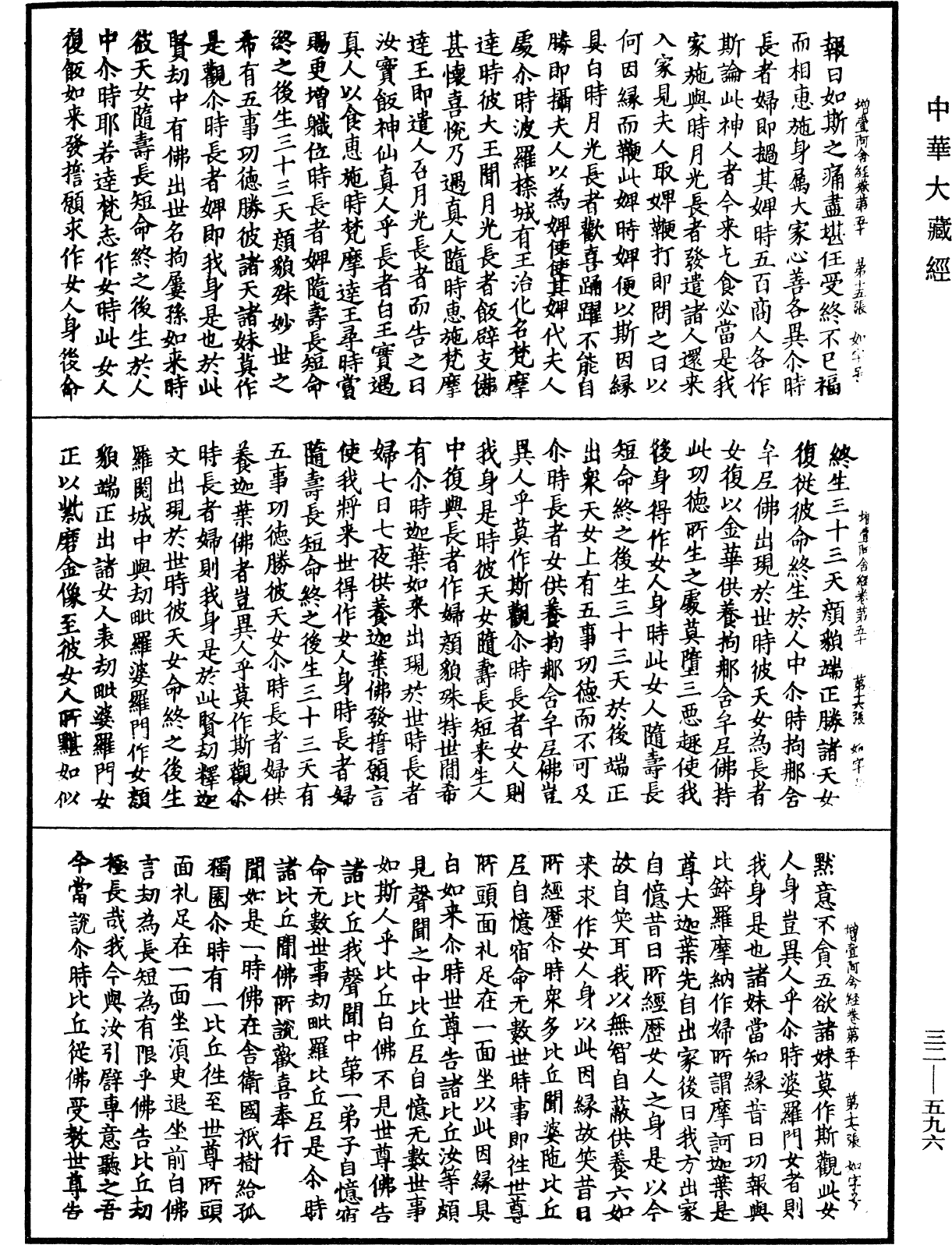 增壹阿含經《中華大藏經》_第32冊_第0596頁