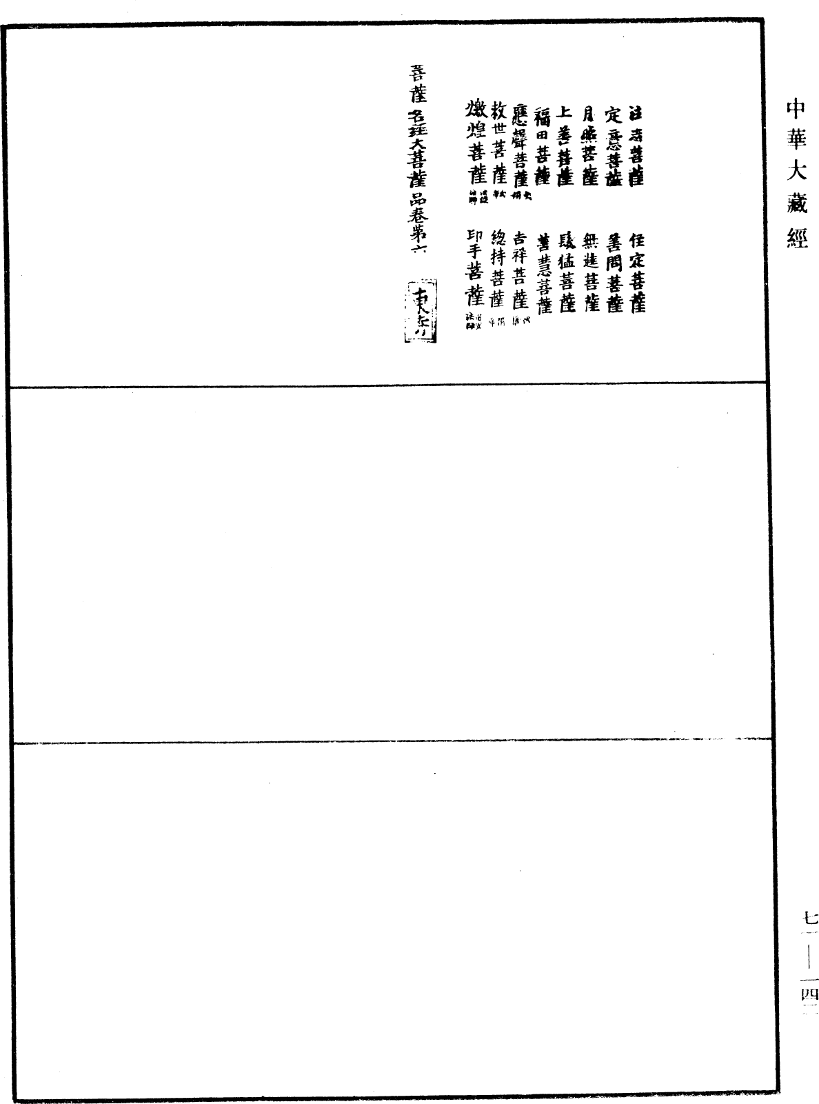 菩萨名经《中华大藏经》_第71册_第142页