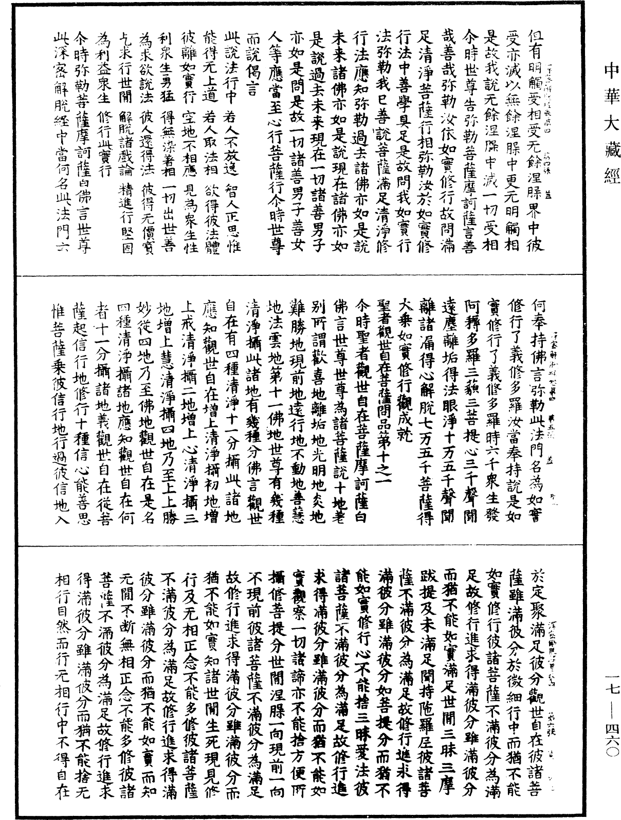 深密解脫經《中華大藏經》_第17冊_第460頁