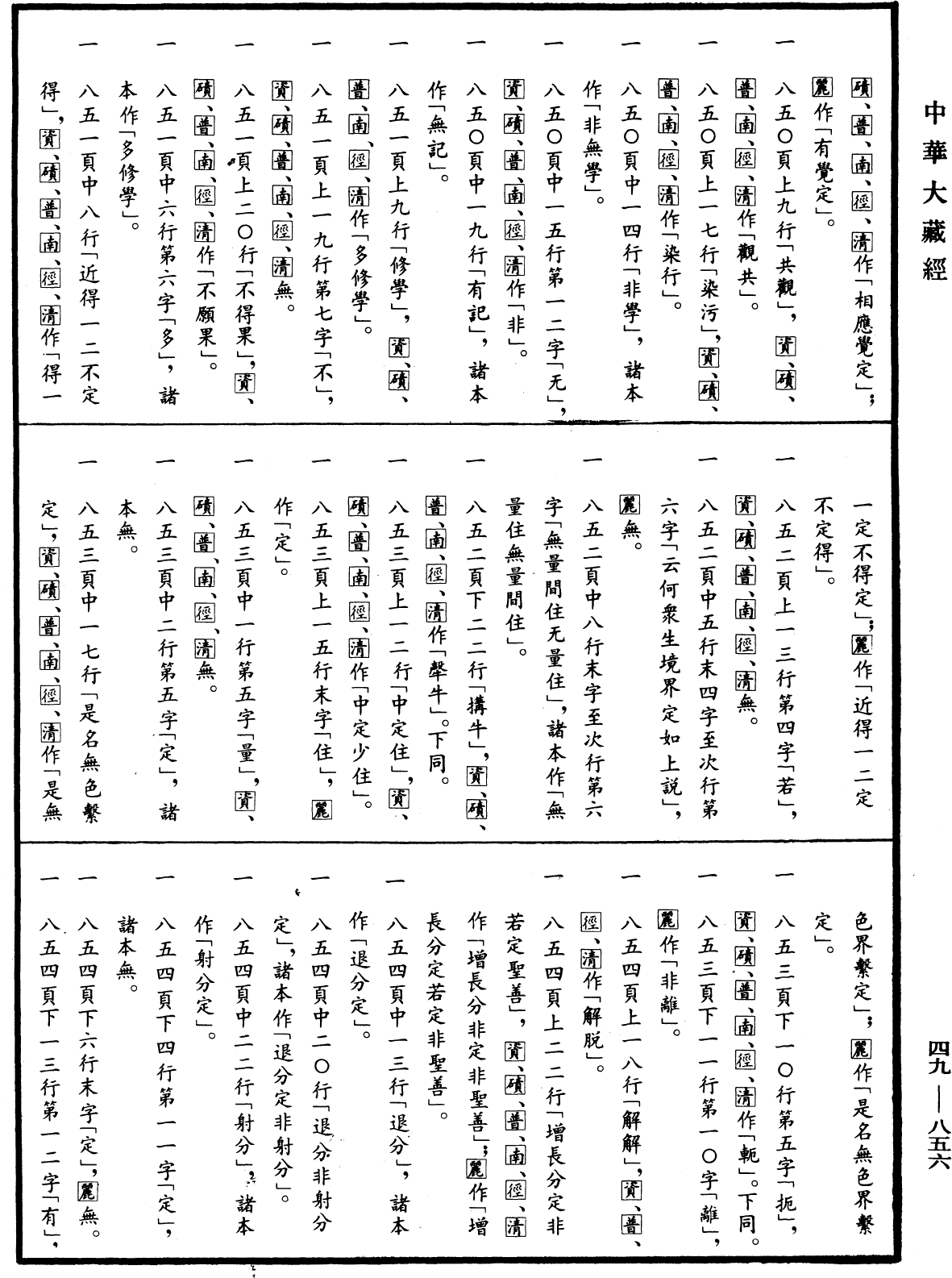 舍利弗阿毗曇論《中華大藏經》_第49冊_第0856頁