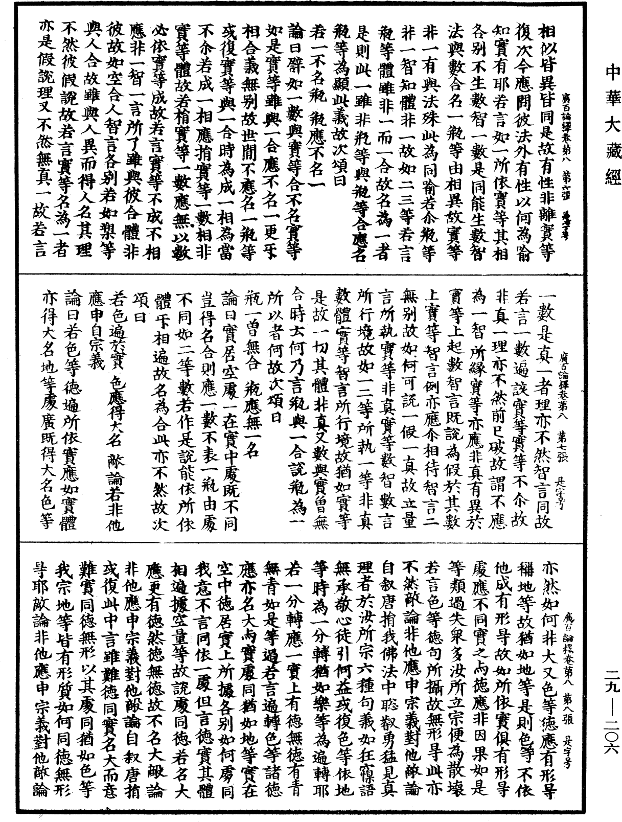 大乘廣百論釋論《中華大藏經》_第29冊_第0206頁