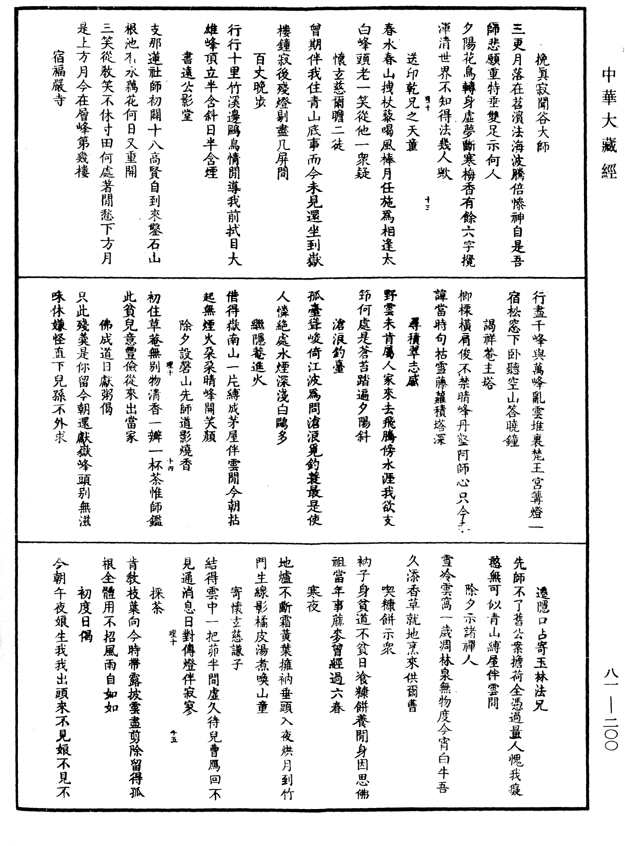 南嶽山茨際禪師語錄《中華大藏經》_第81冊_第0200頁