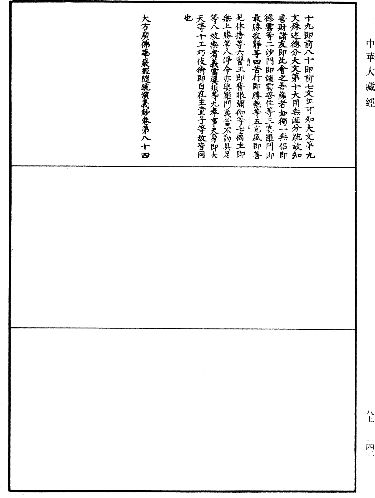 大方廣佛華嚴經隨疏演義鈔《中華大藏經》_第87冊_第0142頁