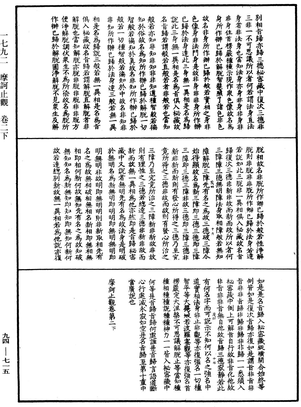 摩訶止觀《中華大藏經》_第94冊_第715頁