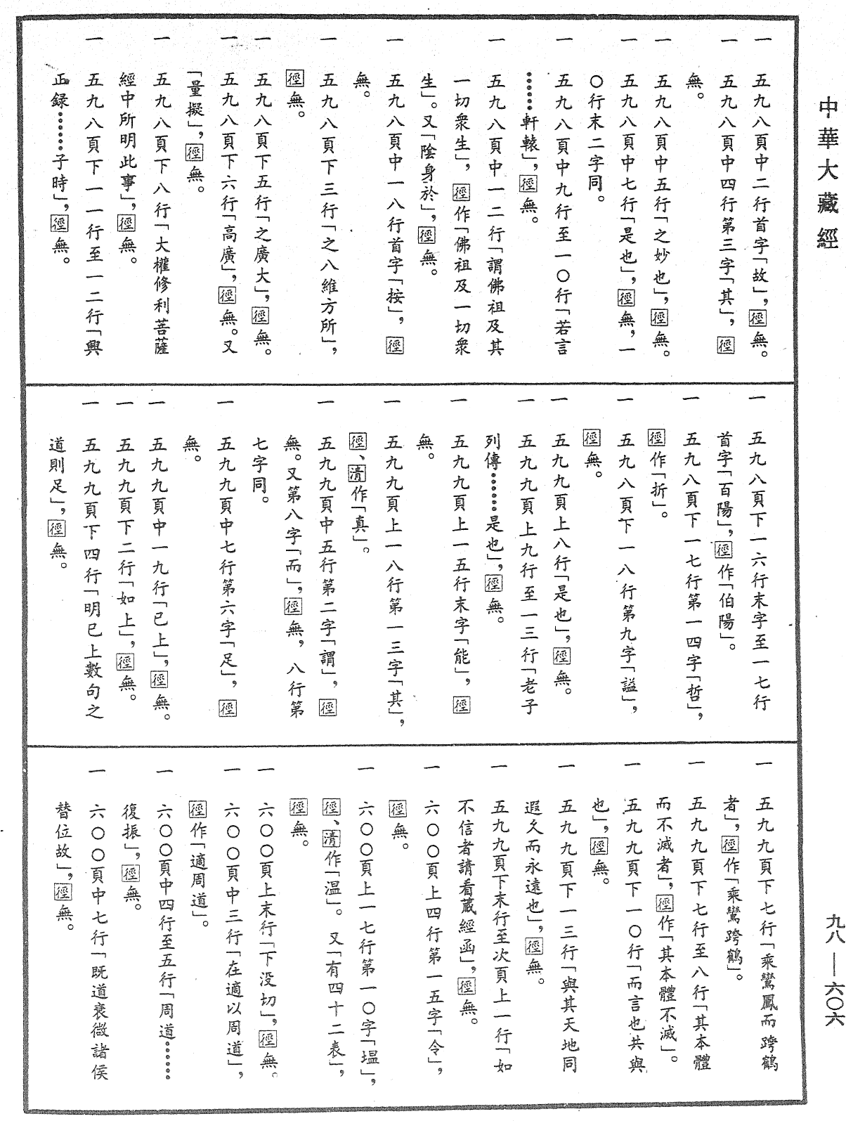 折疑論《中華大藏經》_第98冊_第606頁