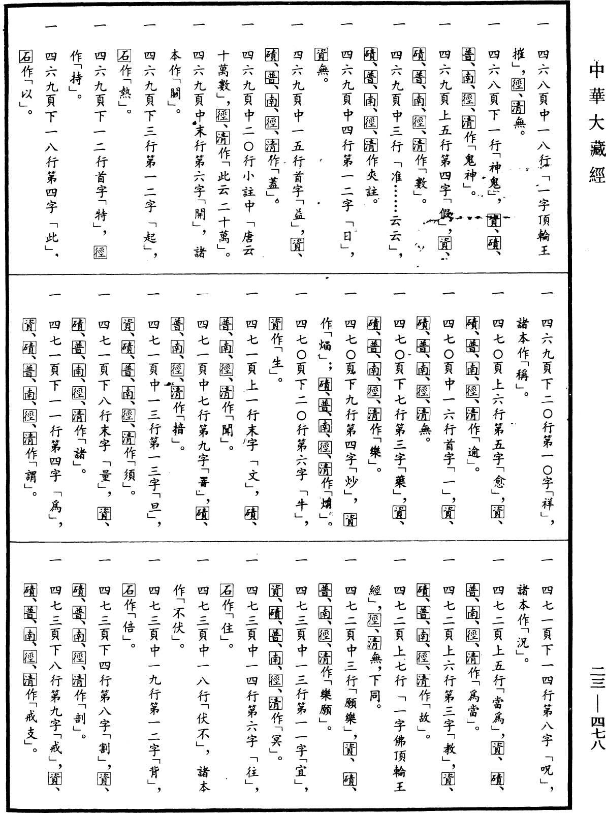 一字佛頂輪王經《中華大藏經》_第23冊_第478頁