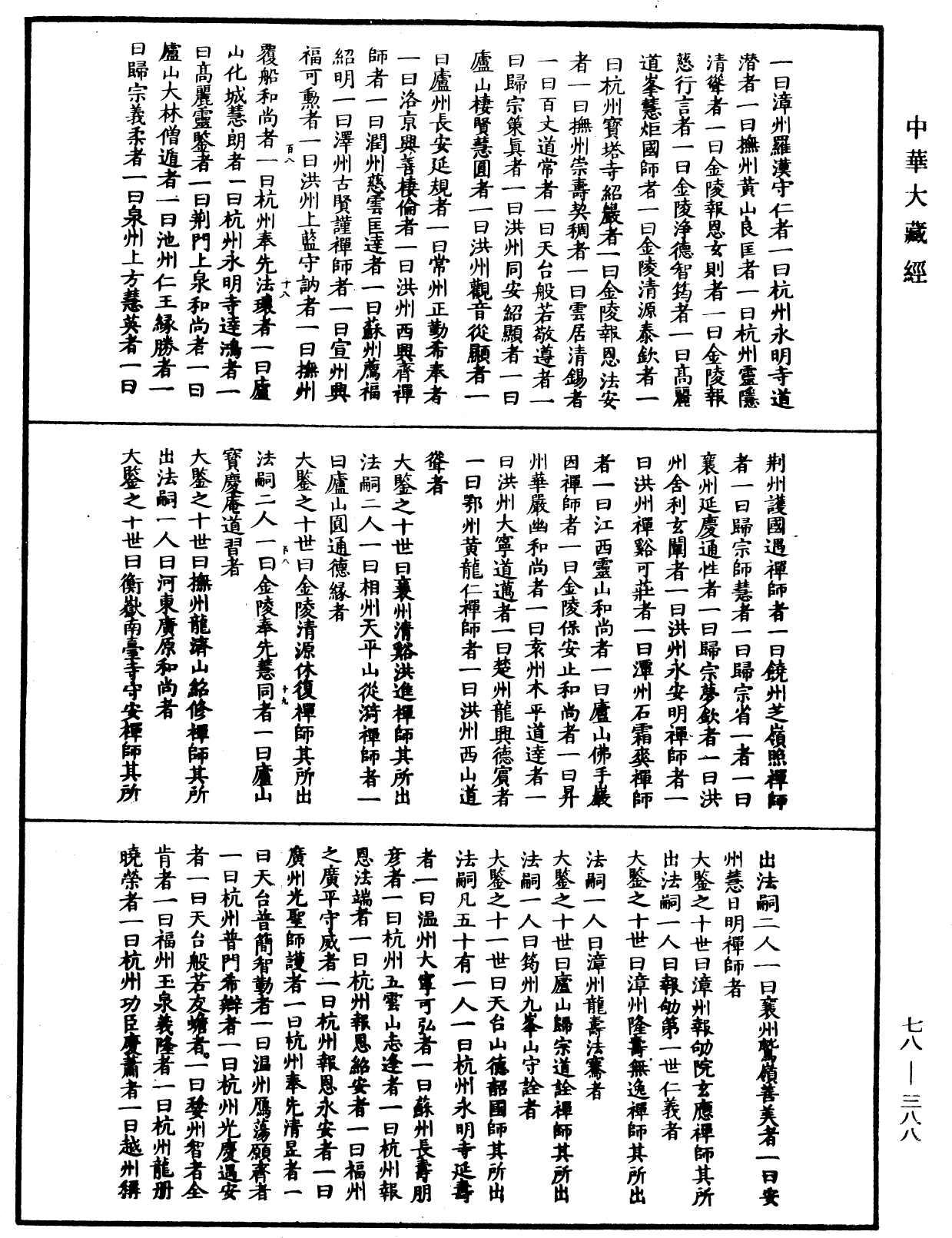 傳法正宗記《中華大藏經》_第78冊_第0388頁